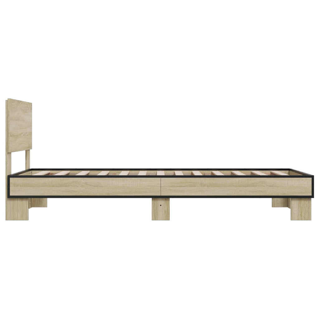 vidaXL Rama łóżka z wezgłowiem dąb Sonoma 80 x 200 cm