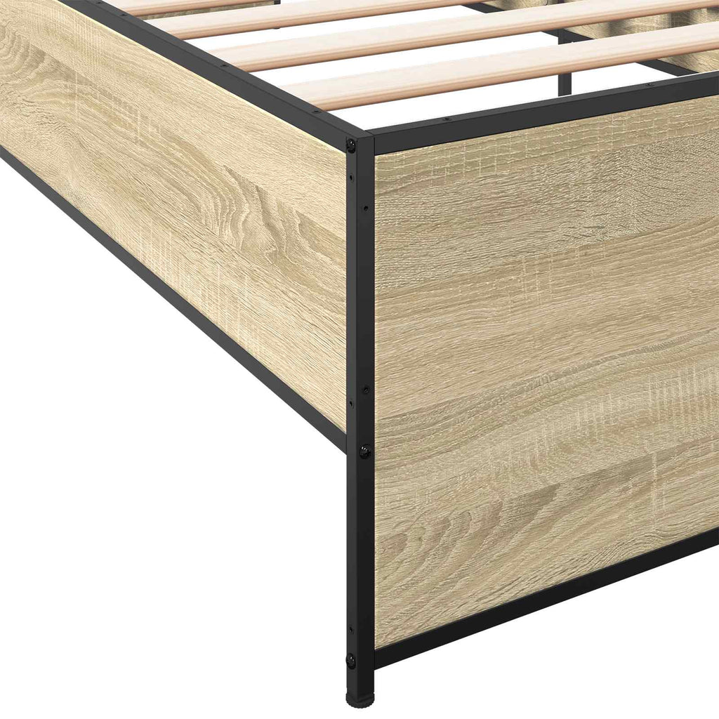 vidaXL Ramka łóżka dąb Sonoma 80 x 200 cm Drewno inżynieryjne