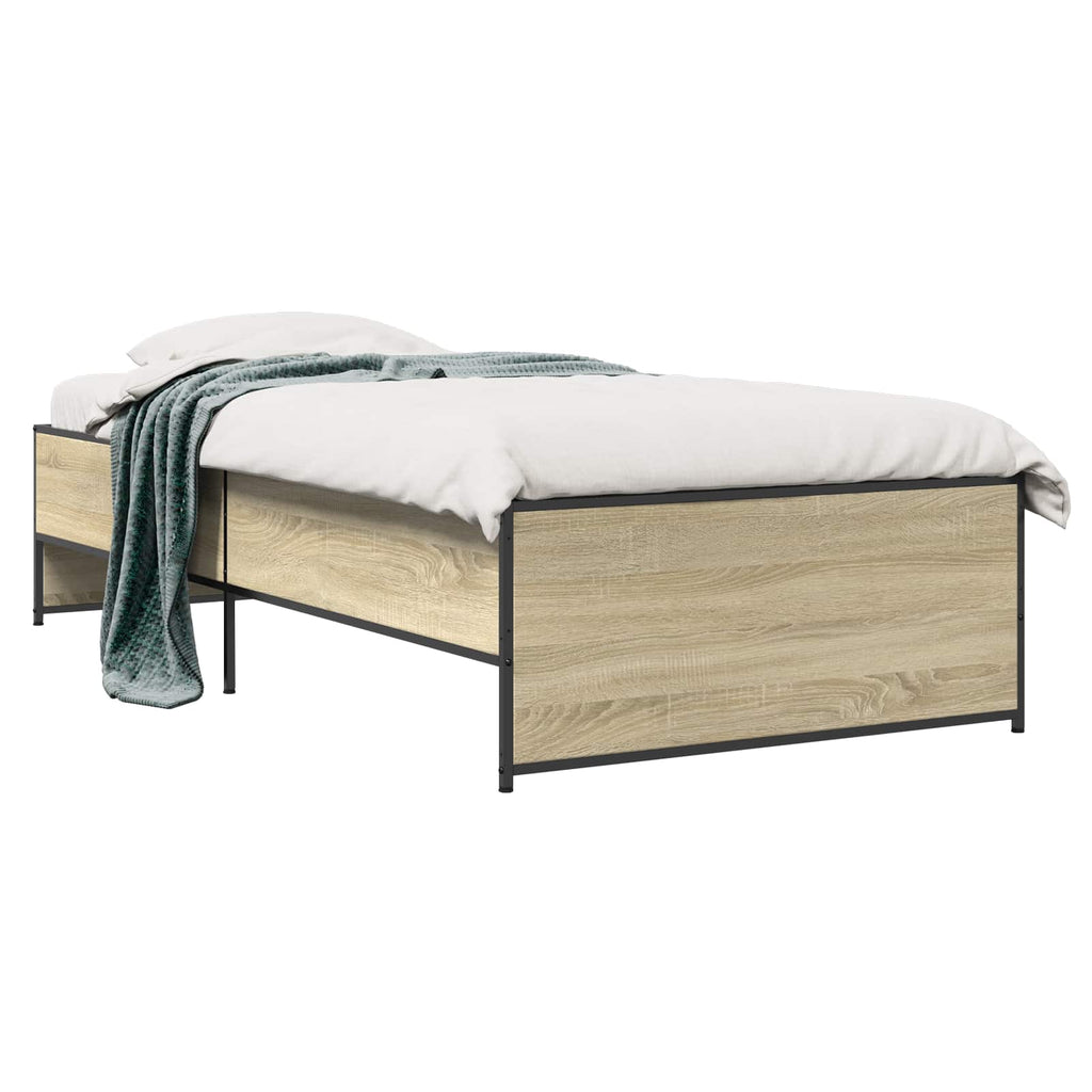 vidaXL Ramka łóżka dąb Sonoma 80 x 200 cm Drewno inżynieryjne