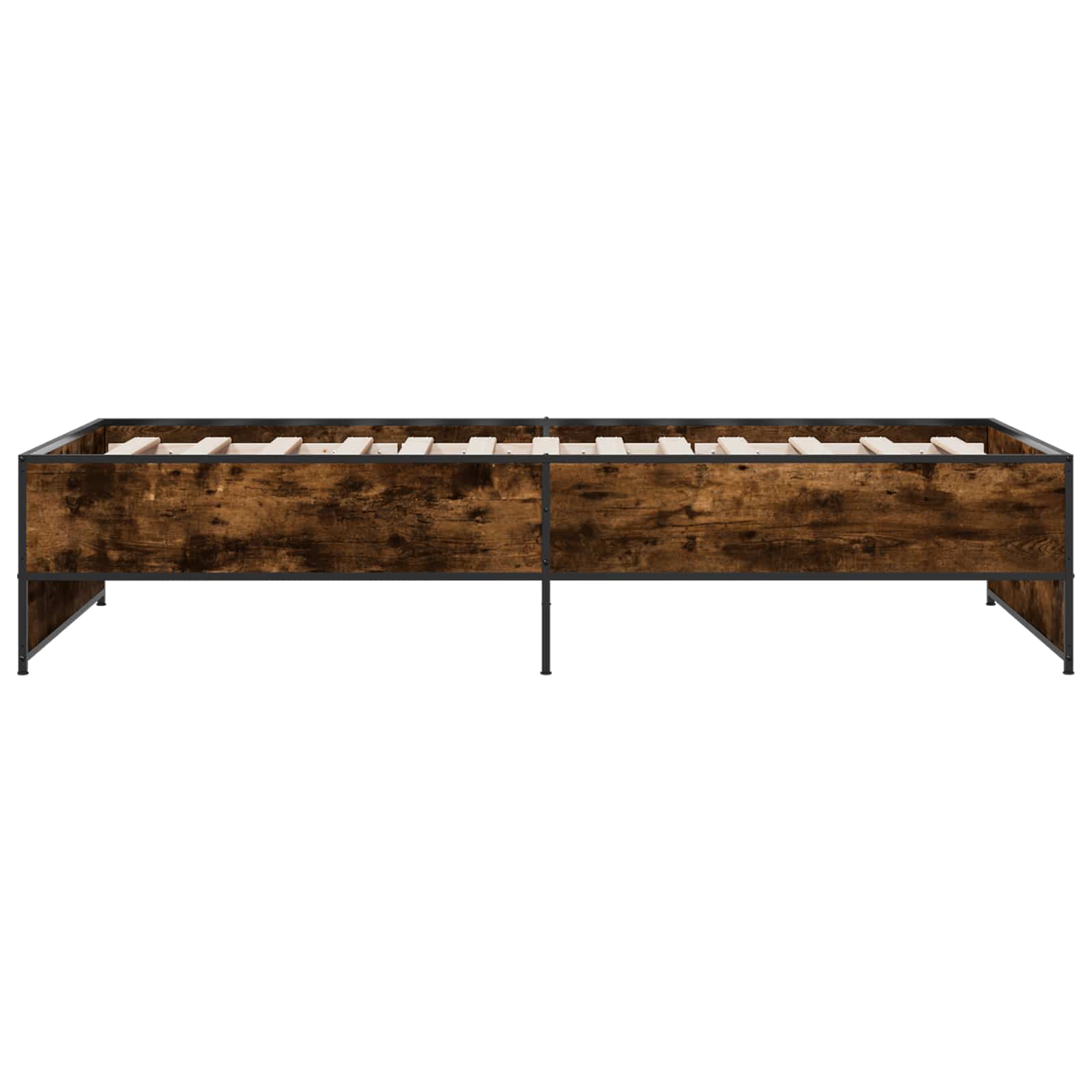 vidaXL Ramka łóżka Dąb wędzony 80 x 200 cm Drewno inżynieryjne