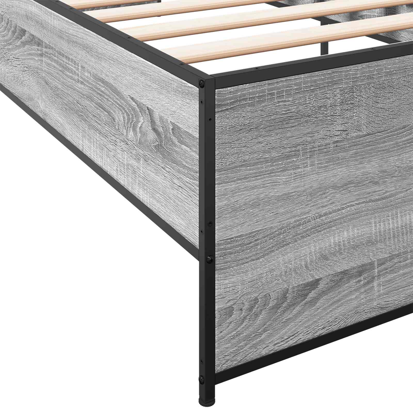 vidaXL Ramka łóżka Szary Sonoma 80 x 200 cm Drewno inżynieryjne