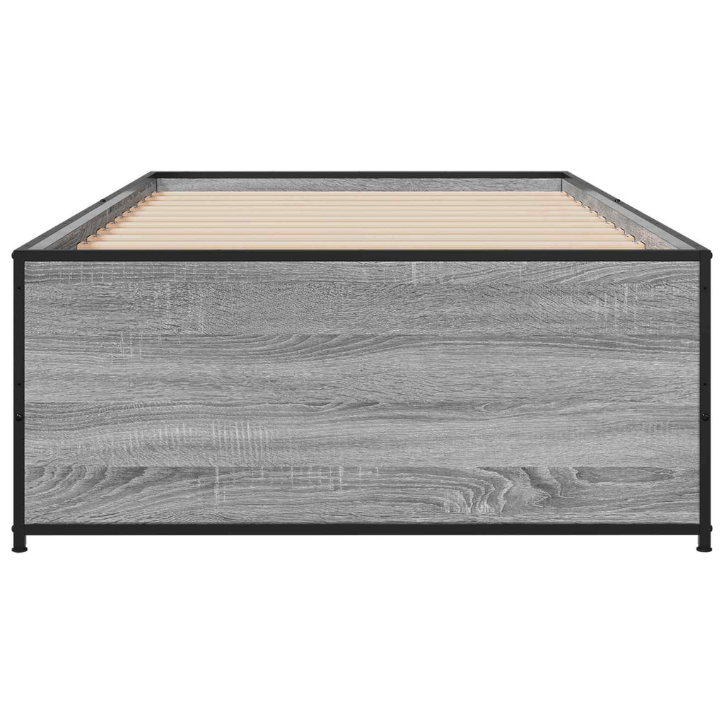 vidaXL Ramka łóżka Szary Sonoma 80 x 200 cm Drewno inżynieryjne