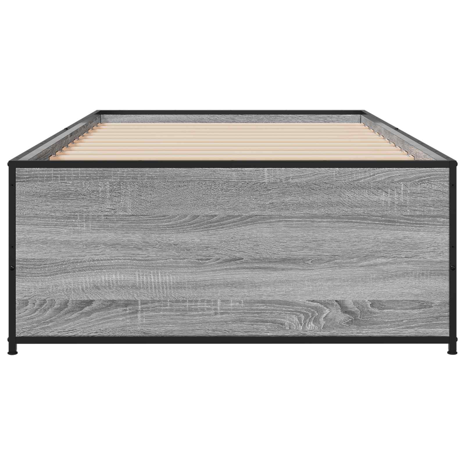 vidaXL Ramka łóżka Szary Sonoma 80 x 200 cm Drewno inżynieryjne
