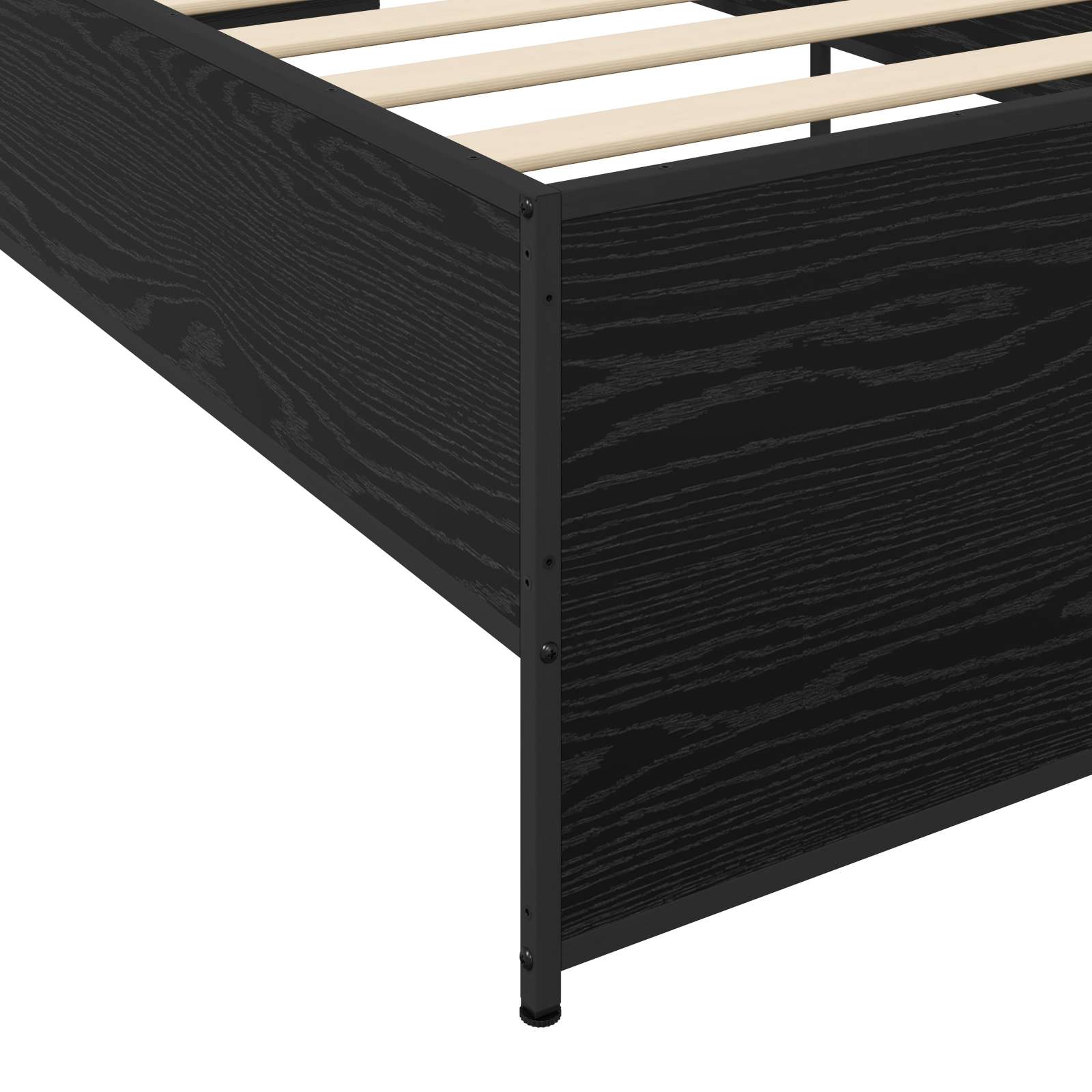 vidaXL Ramka łóżka Czarny dąb 80 x 200 cm Drewno inżynieryjne