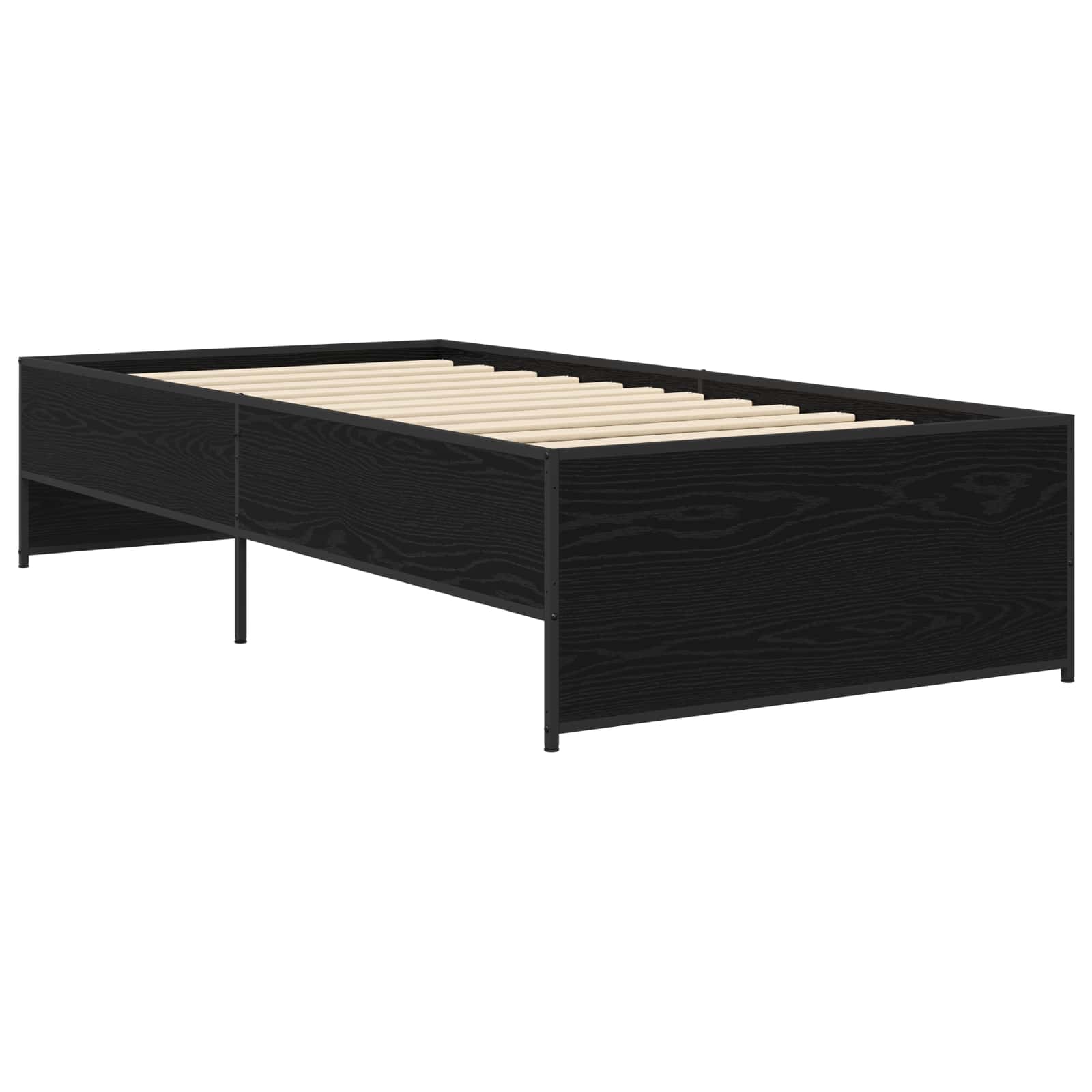vidaXL Ramka łóżka Czarny dąb 80 x 200 cm Drewno inżynieryjne
