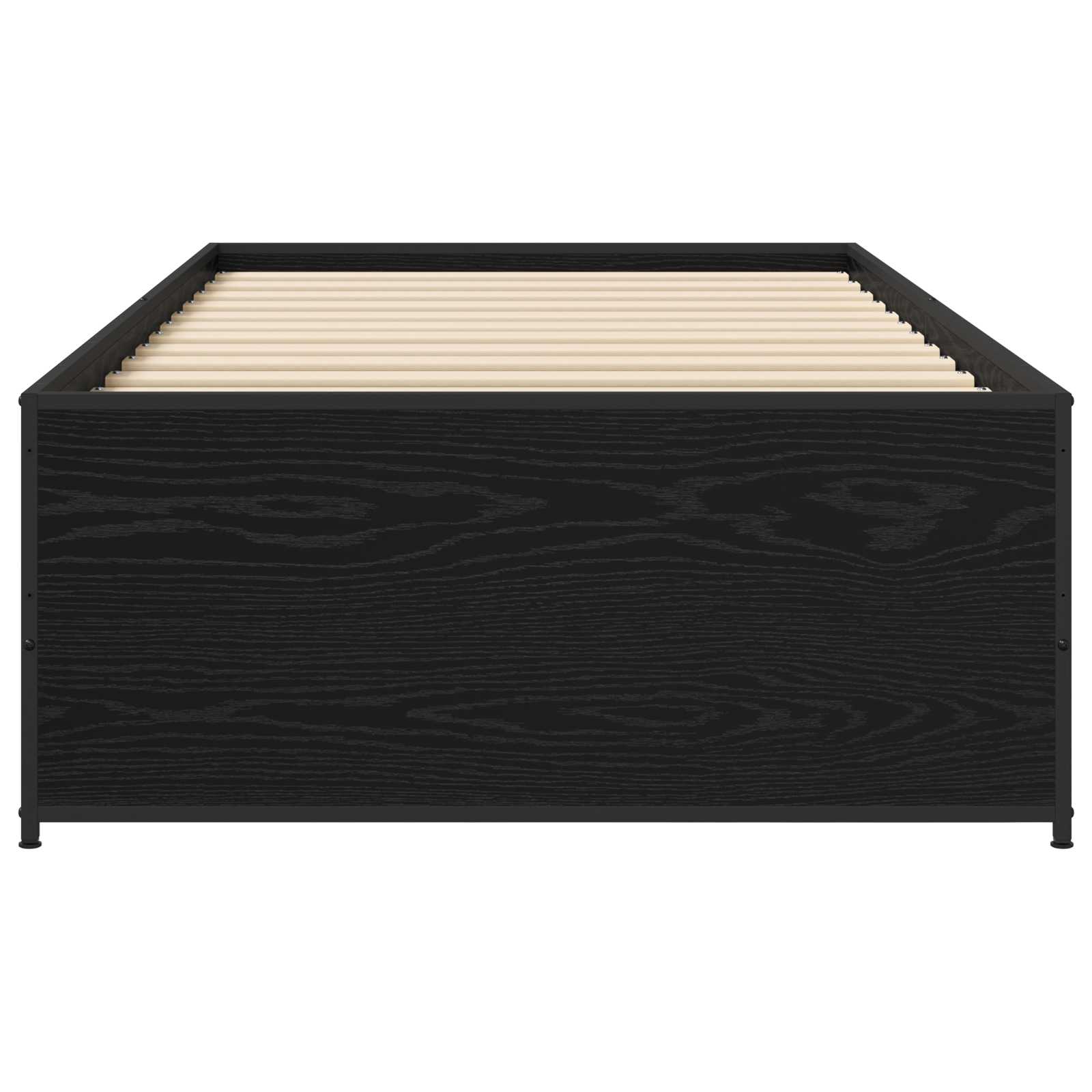 vidaXL Ramka łóżka Czarny dąb 80 x 200 cm Drewno inżynieryjne