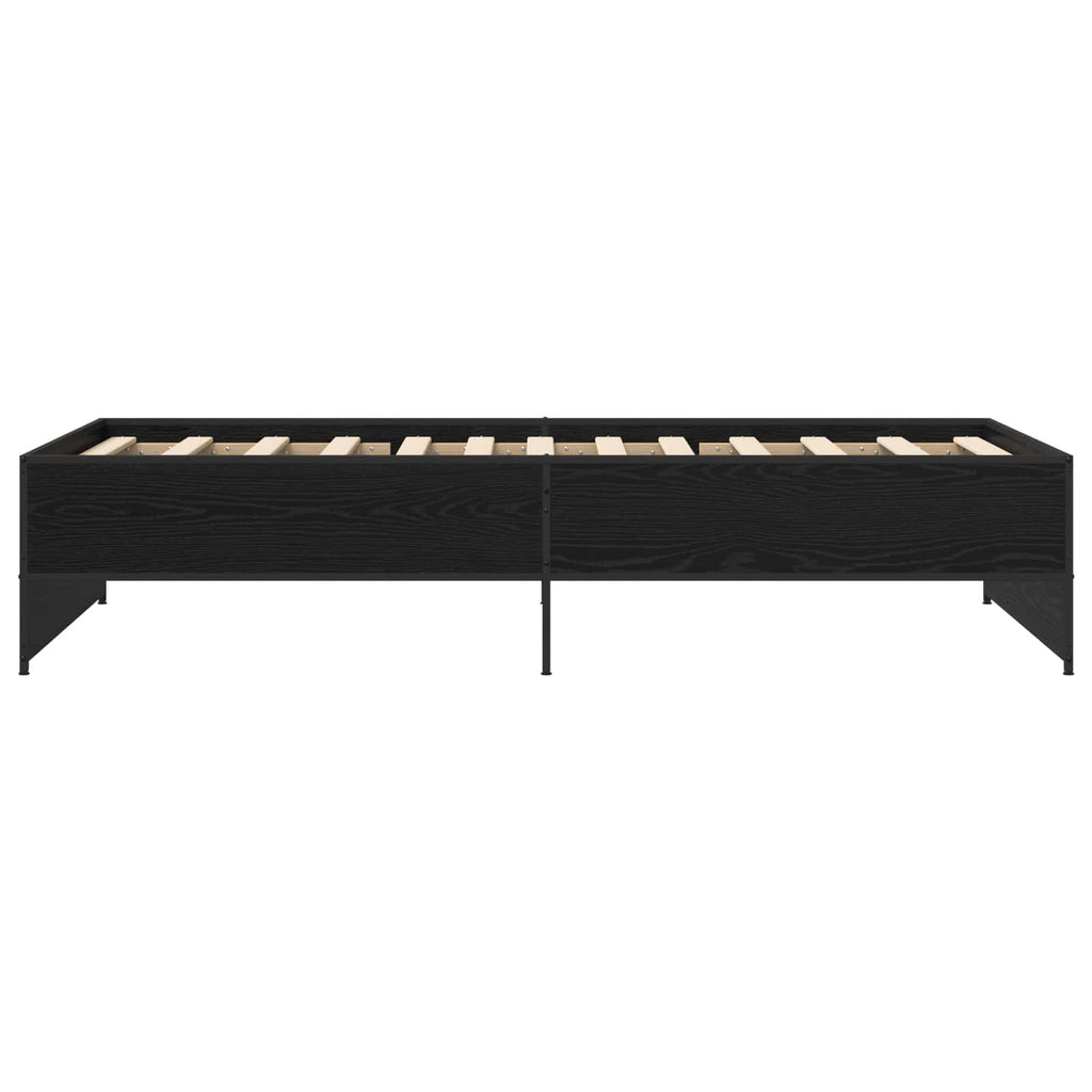 vidaXL Ramka łóżka Czarny dąb 80 x 200 cm Drewno inżynieryjne