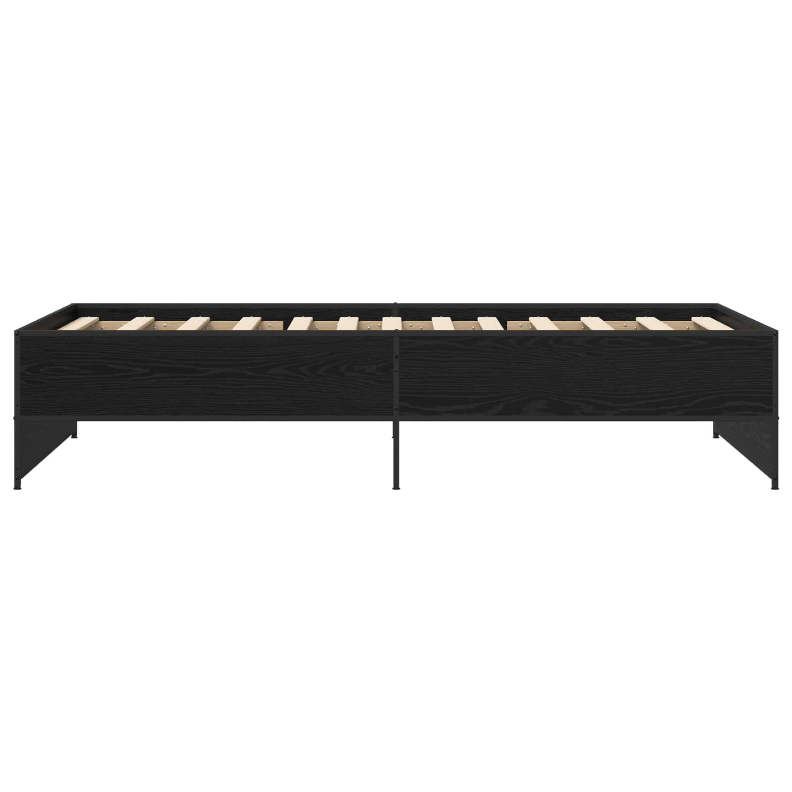 vidaXL Ramka łóżka Czarny dąb 80 x 200 cm Drewno inżynieryjne