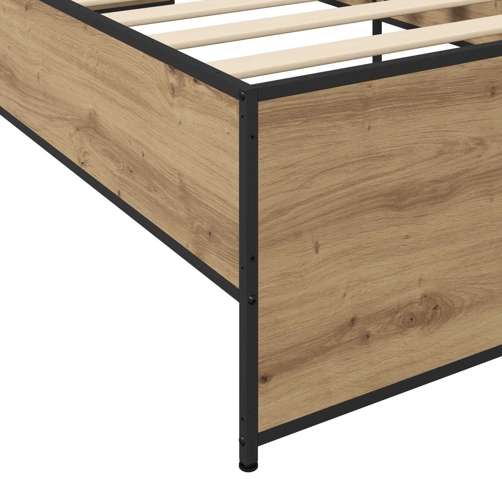 vidaXL Ramka łóżka Dąb artisan 80 x 200 cm Drewno inżynieryjne