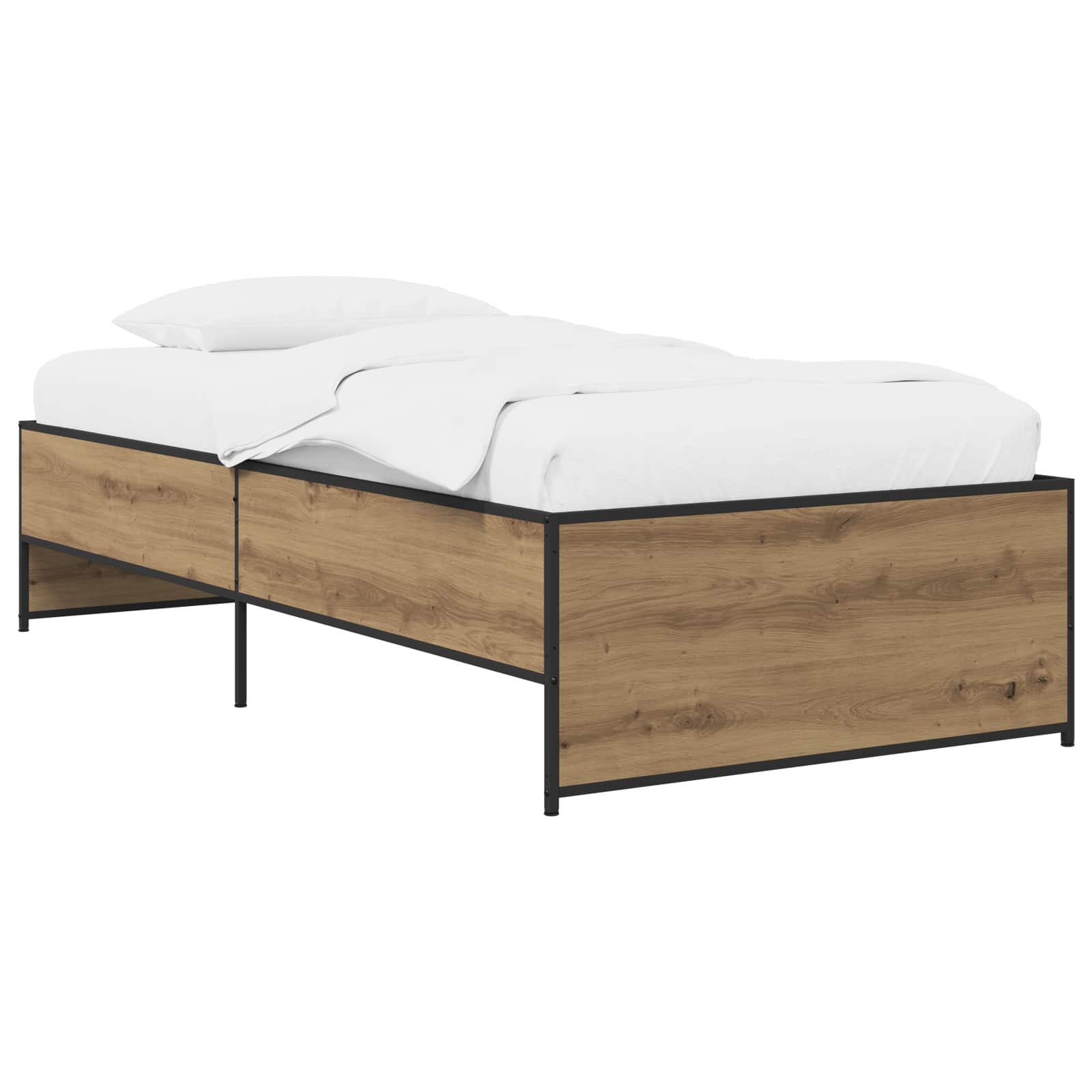 vidaXL Ramka łóżka Dąb artisan 80 x 200 cm Drewno inżynieryjne