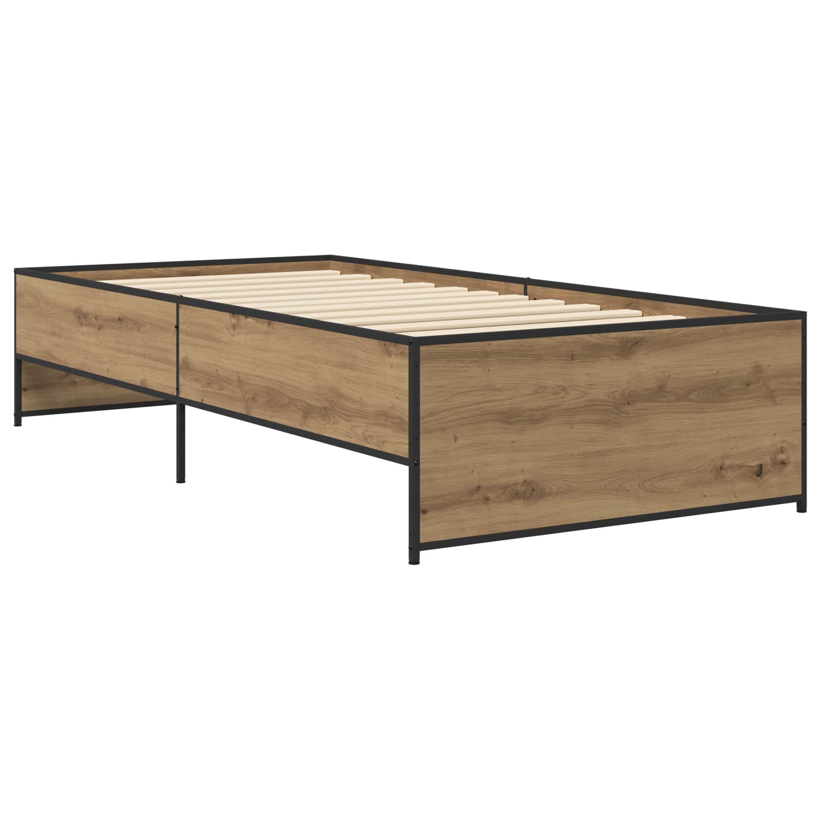 vidaXL Ramka łóżka Dąb artisan 80 x 200 cm Drewno inżynieryjne