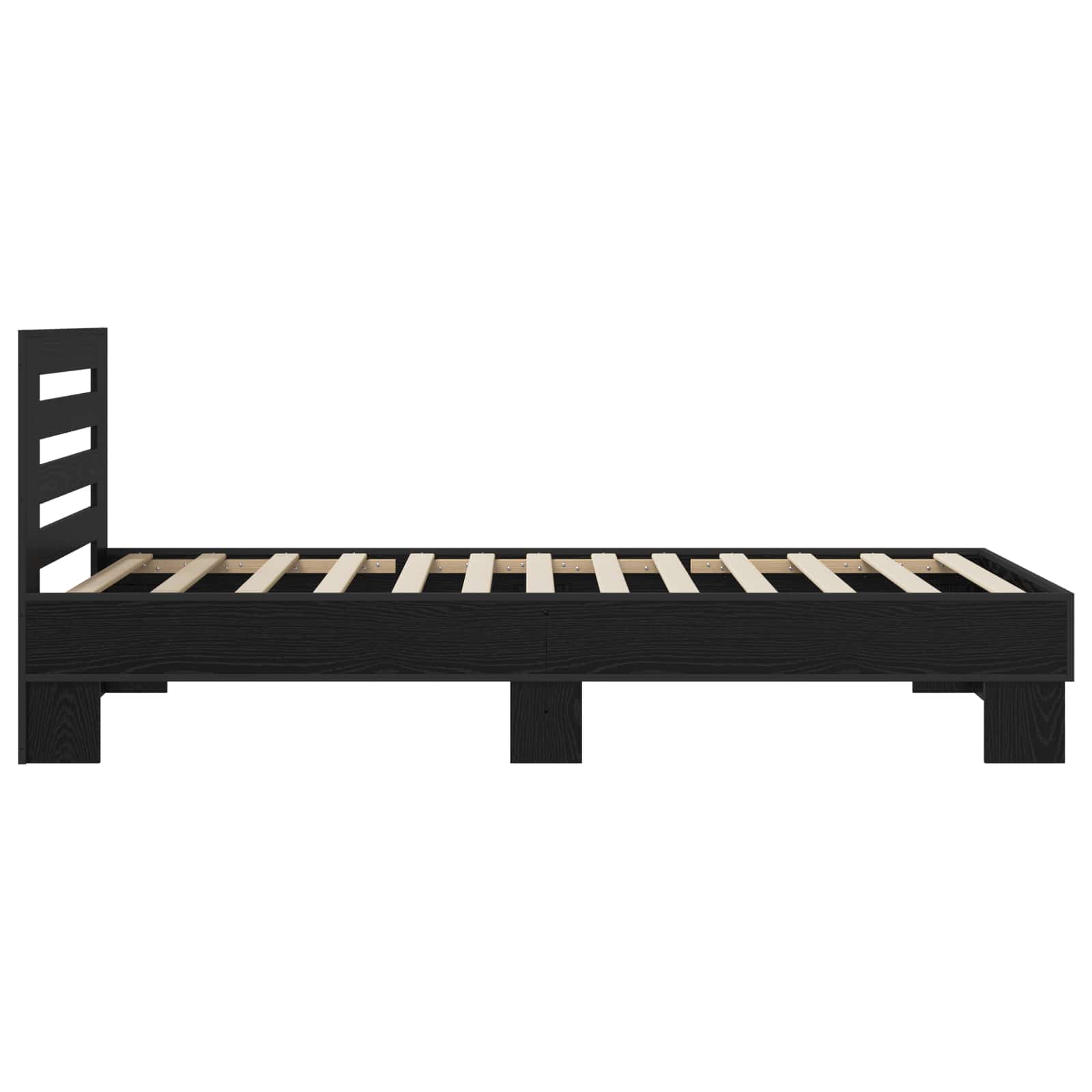 vidaXL Rama łóżka z wezgłowiem Czarny dąb 80 x 200 cm