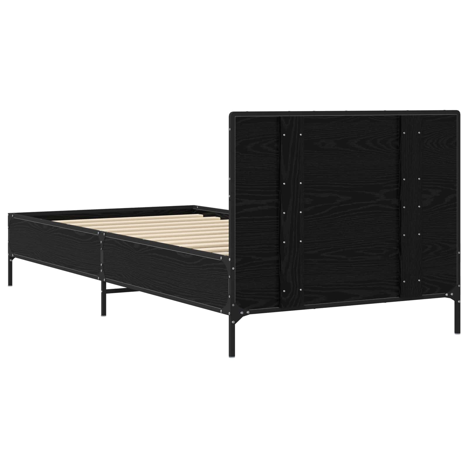 vidaXL Rama łóżka z wezgłowiem Czarny dąb 80 x 200 cm
