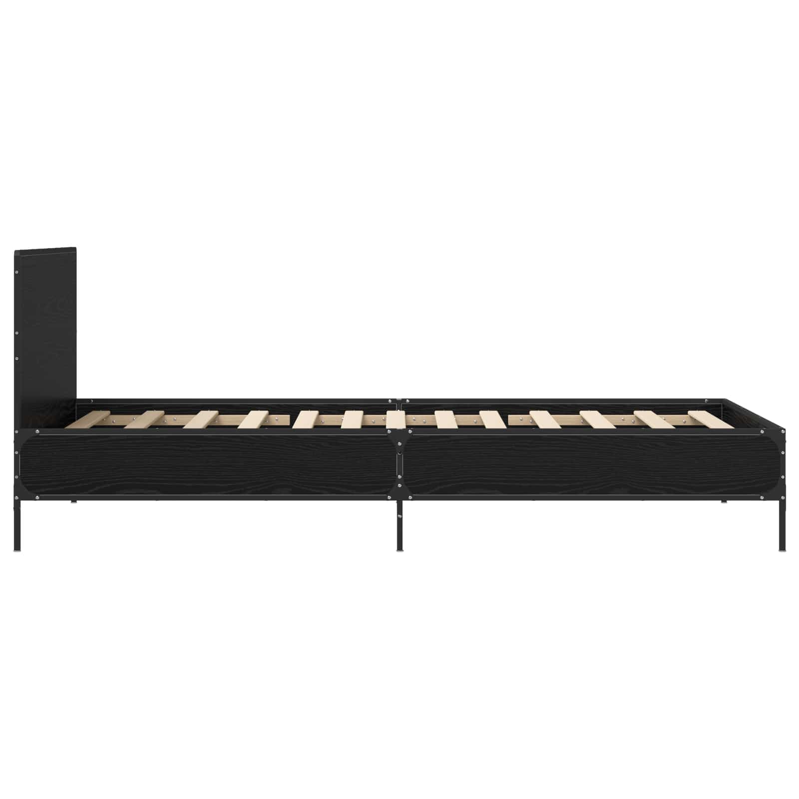 vidaXL Rama łóżka z wezgłowiem Czarny dąb 80 x 200 cm