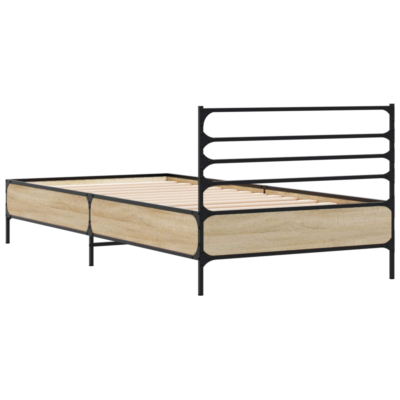 vidaXL Ramka łóżka dąb Sonoma 80 x 200 cm Drewno inżynieryjne