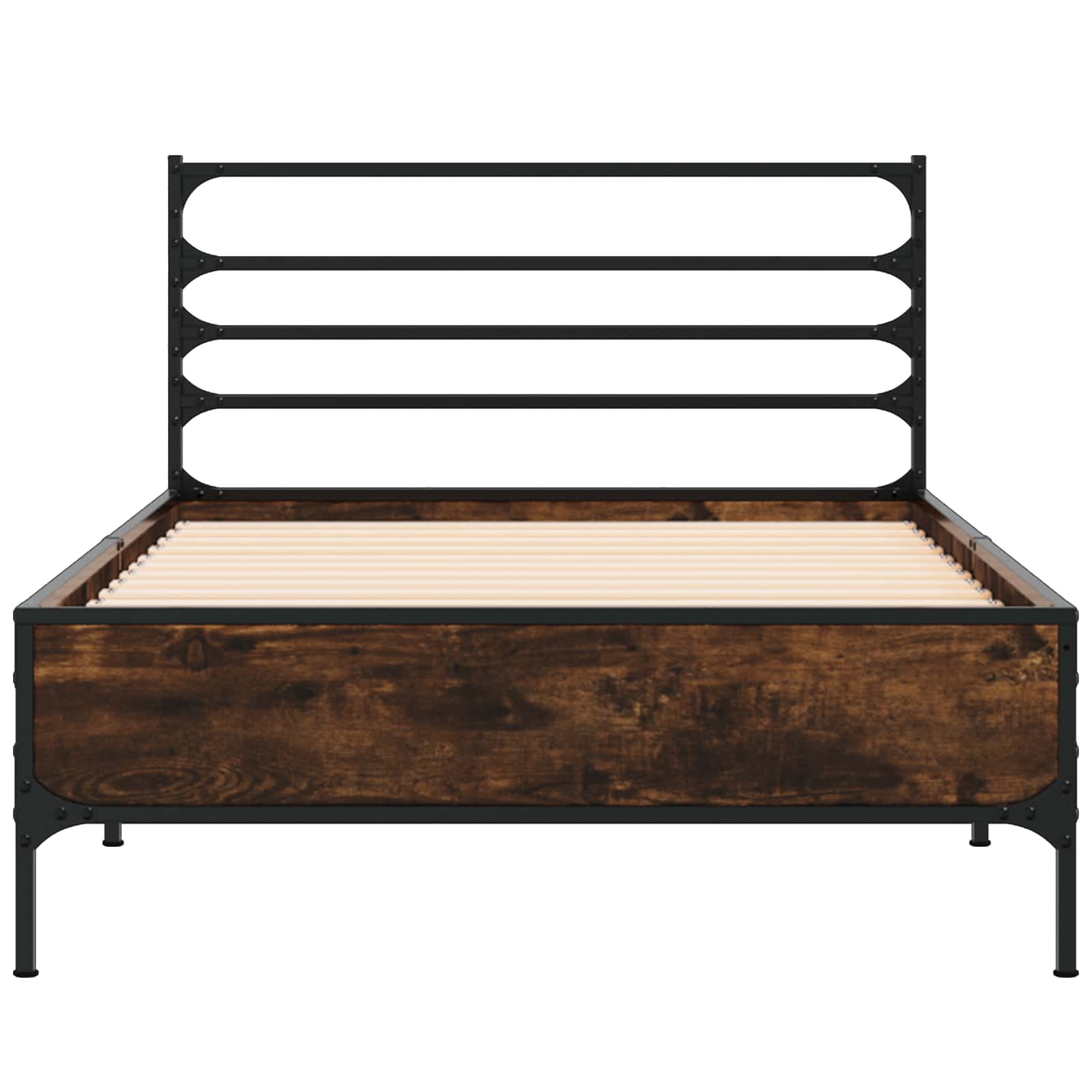 vidaXL Ramka łóżka Dąb wędzony 80 x 200 cm Drewno inżynieryjne