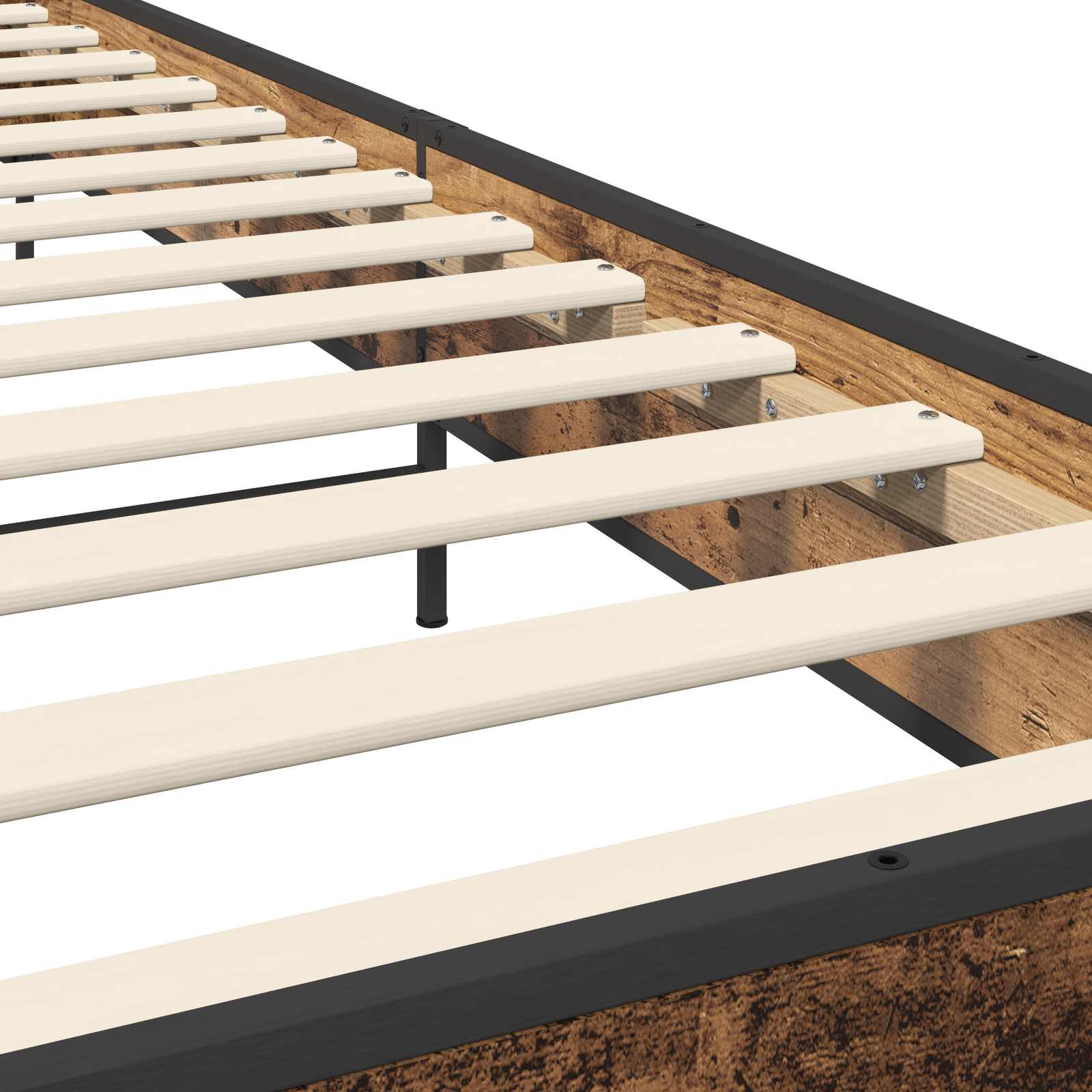 vidaXL Ramka łóżka Stare drewno 80 x 200 cm Drewno inżynieryjne