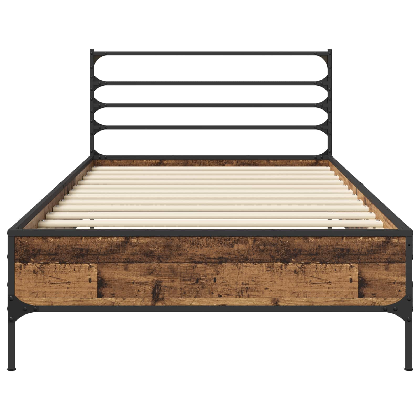 vidaXL Ramka łóżka Stare drewno 80 x 200 cm Drewno inżynieryjne
