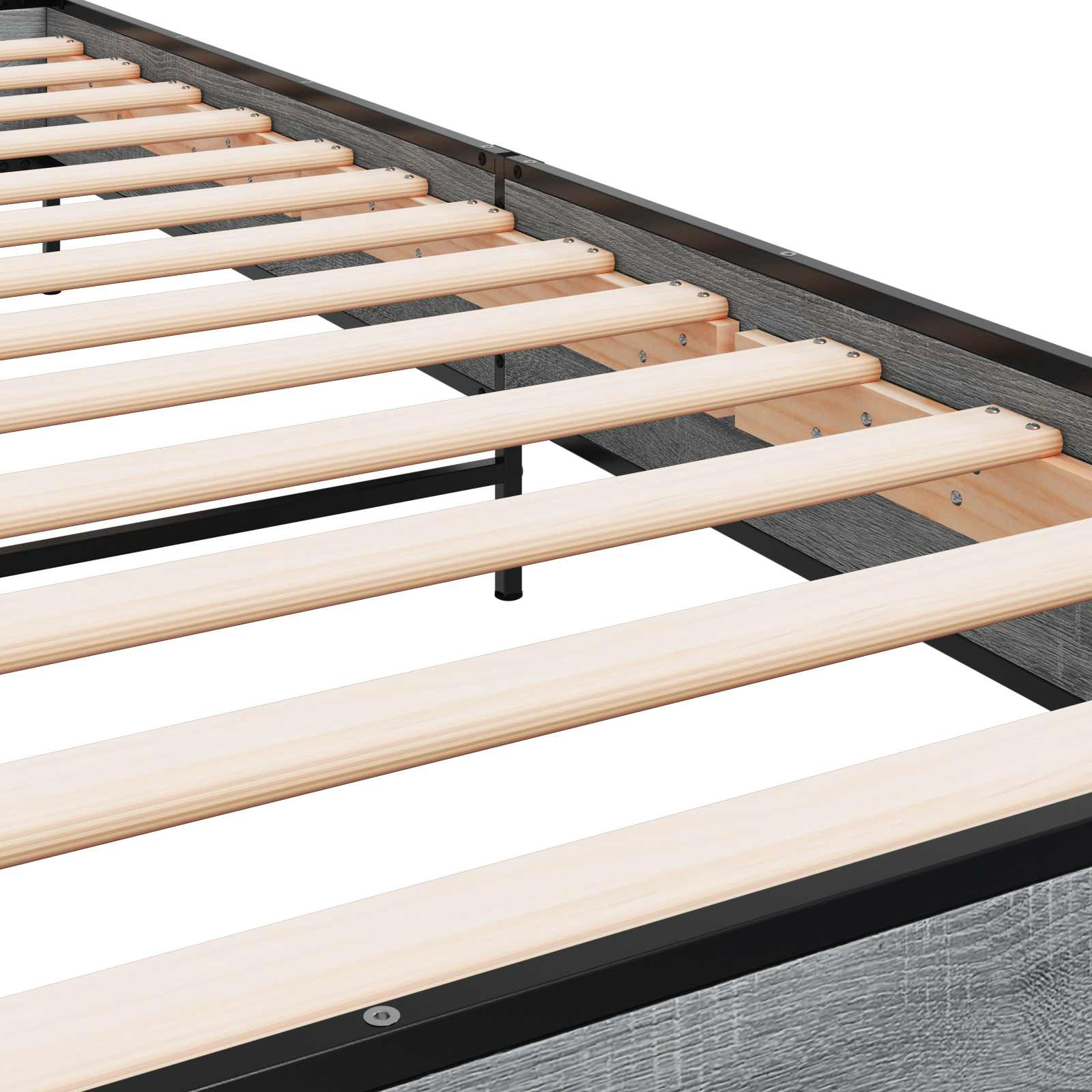 vidaXL Ramka łóżka Szary Sonoma 80 x 200 cm Drewno inżynieryjne
