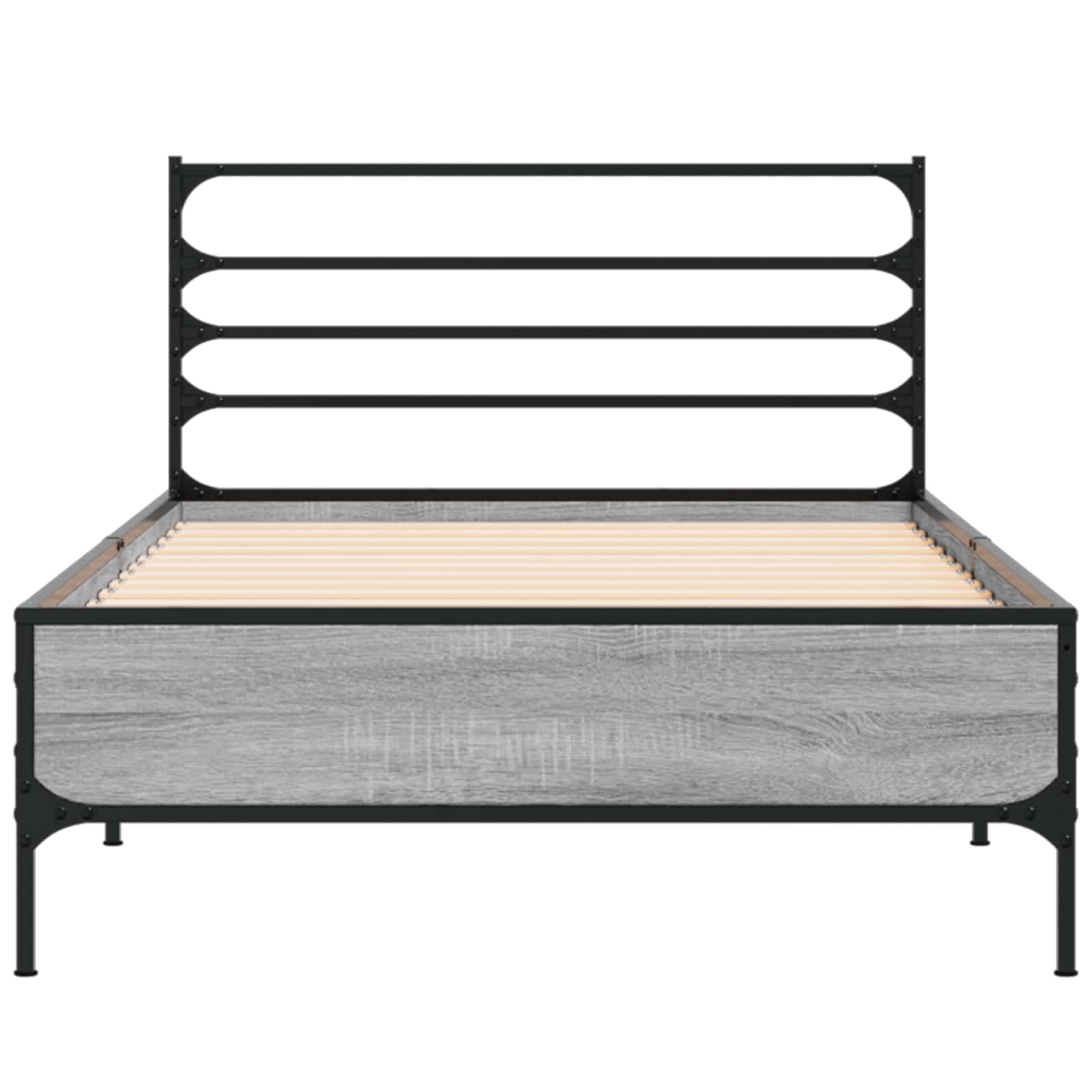 vidaXL Ramka łóżka Szary Sonoma 80 x 200 cm Drewno inżynieryjne