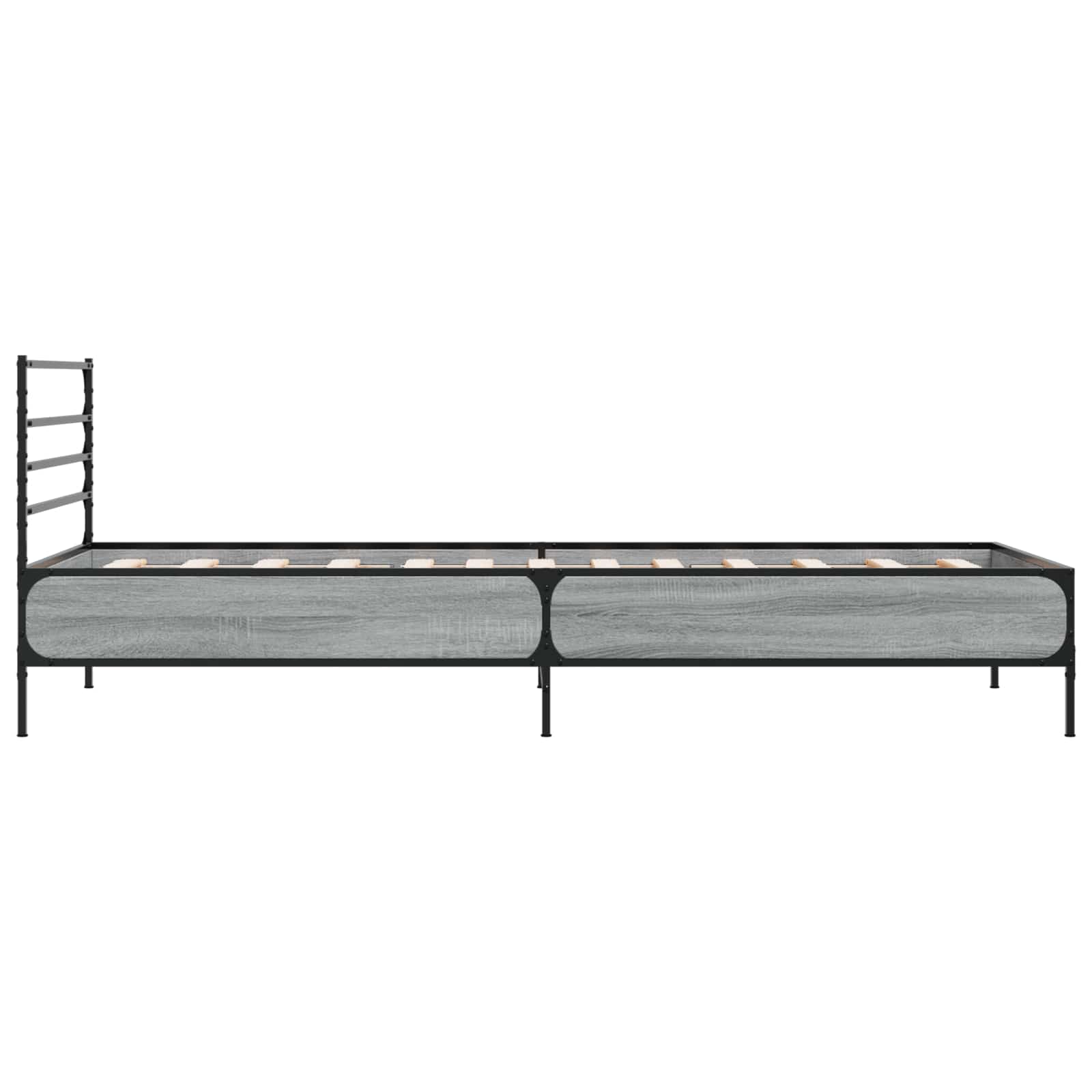 vidaXL Ramka łóżka Szary Sonoma 80 x 200 cm Drewno inżynieryjne