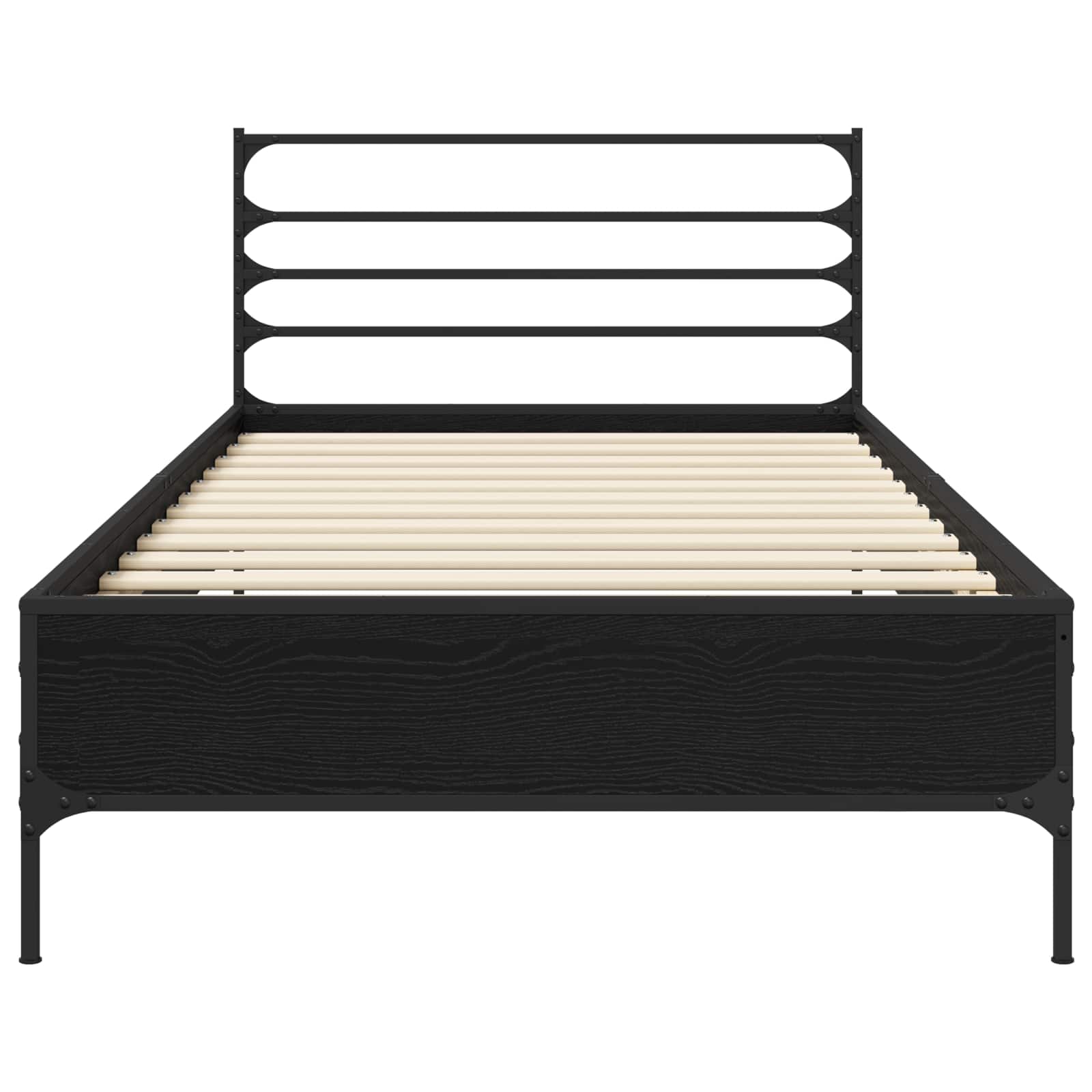 vidaXL Ramka łóżka Czarny dąb 80 x 200 cm Drewno inżynieryjne