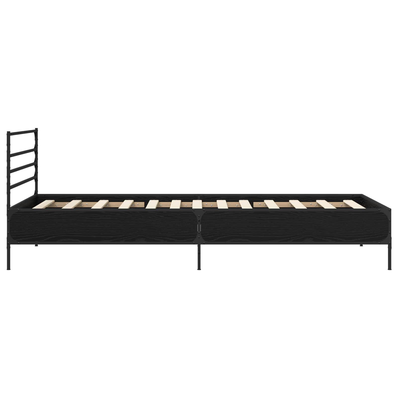 vidaXL Ramka łóżka Czarny dąb 80 x 200 cm Drewno inżynieryjne