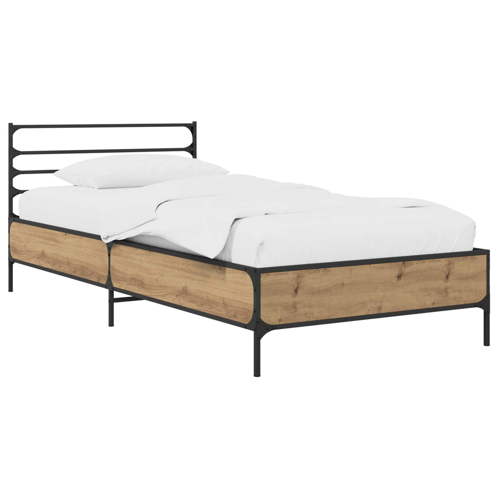 vidaXL Ramka łóżka Dąb artisian 80 x 200 cm Drewno inżynieryjne