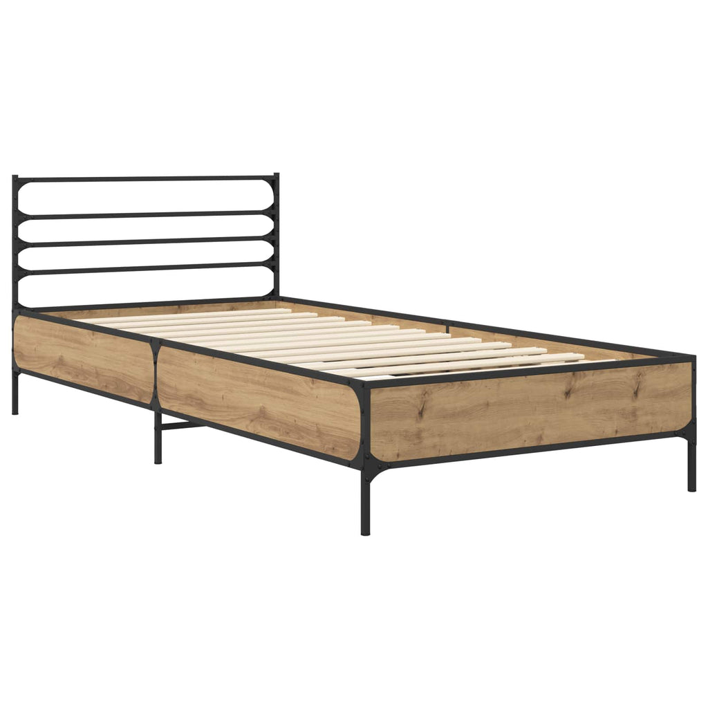 vidaXL Ramka łóżka Dąb artisian 80 x 200 cm Drewno inżynieryjne