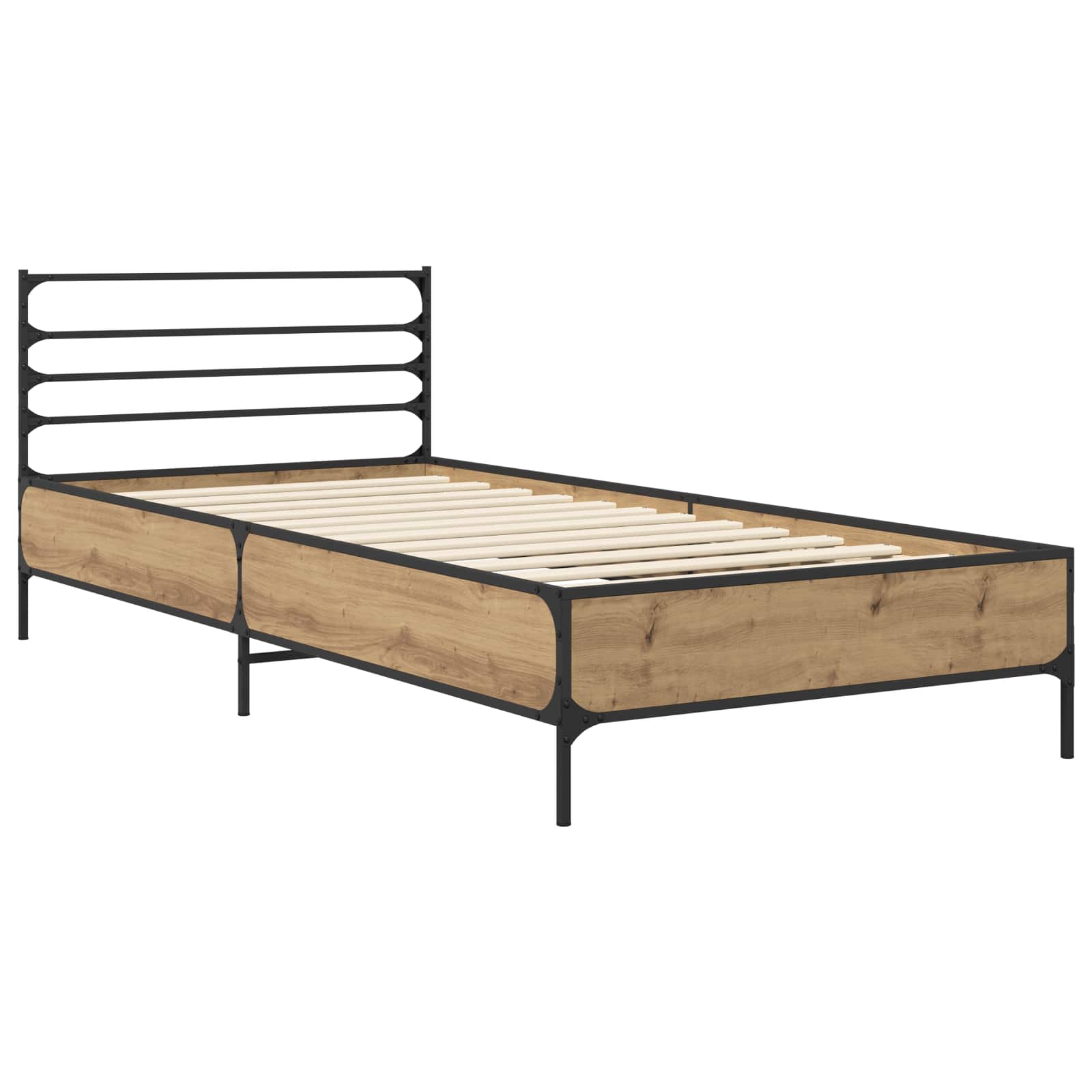 vidaXL Ramka łóżka Dąb artisian 80 x 200 cm Drewno inżynieryjne