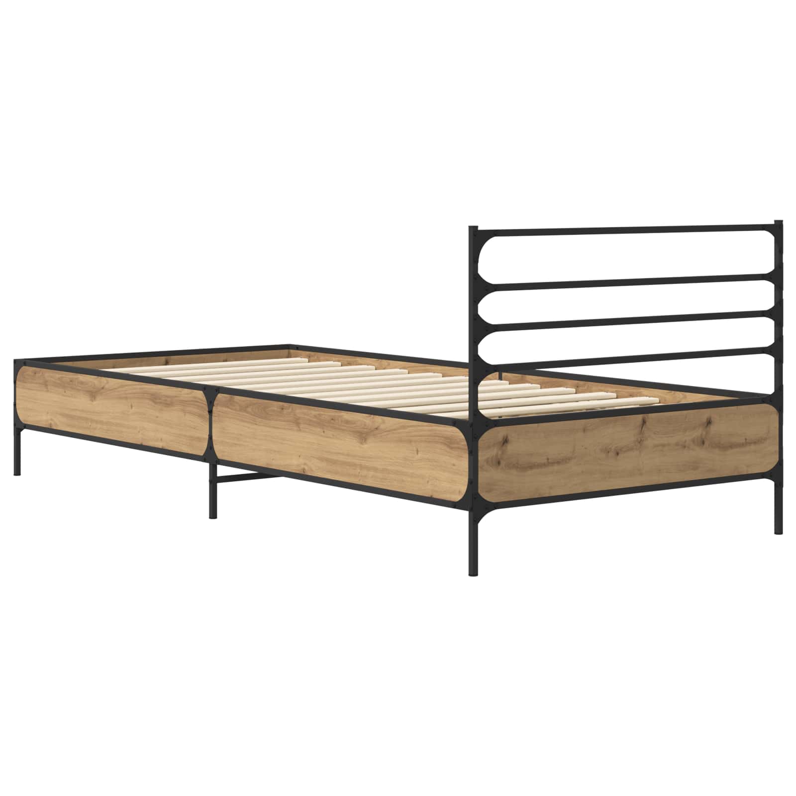 vidaXL Ramka łóżka Dąb artisian 80 x 200 cm Drewno inżynieryjne