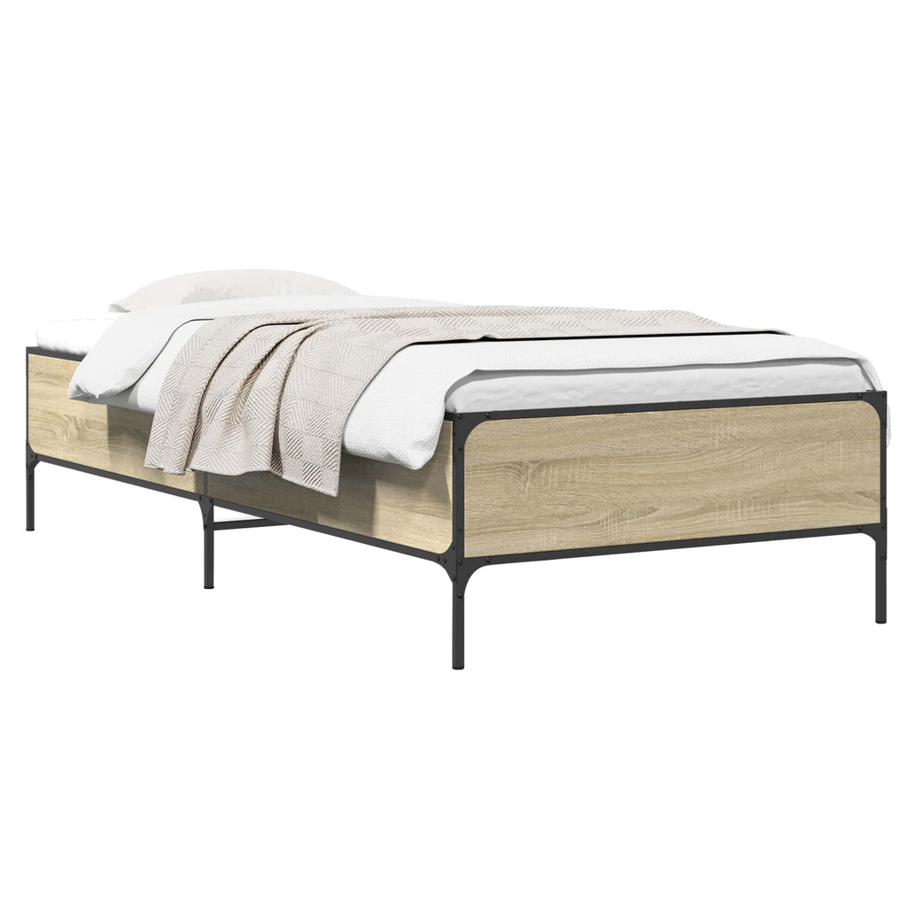 vidaXL Ramka łóżka dąb Sonoma 80 x 200 cm Drewno inżynieryjne