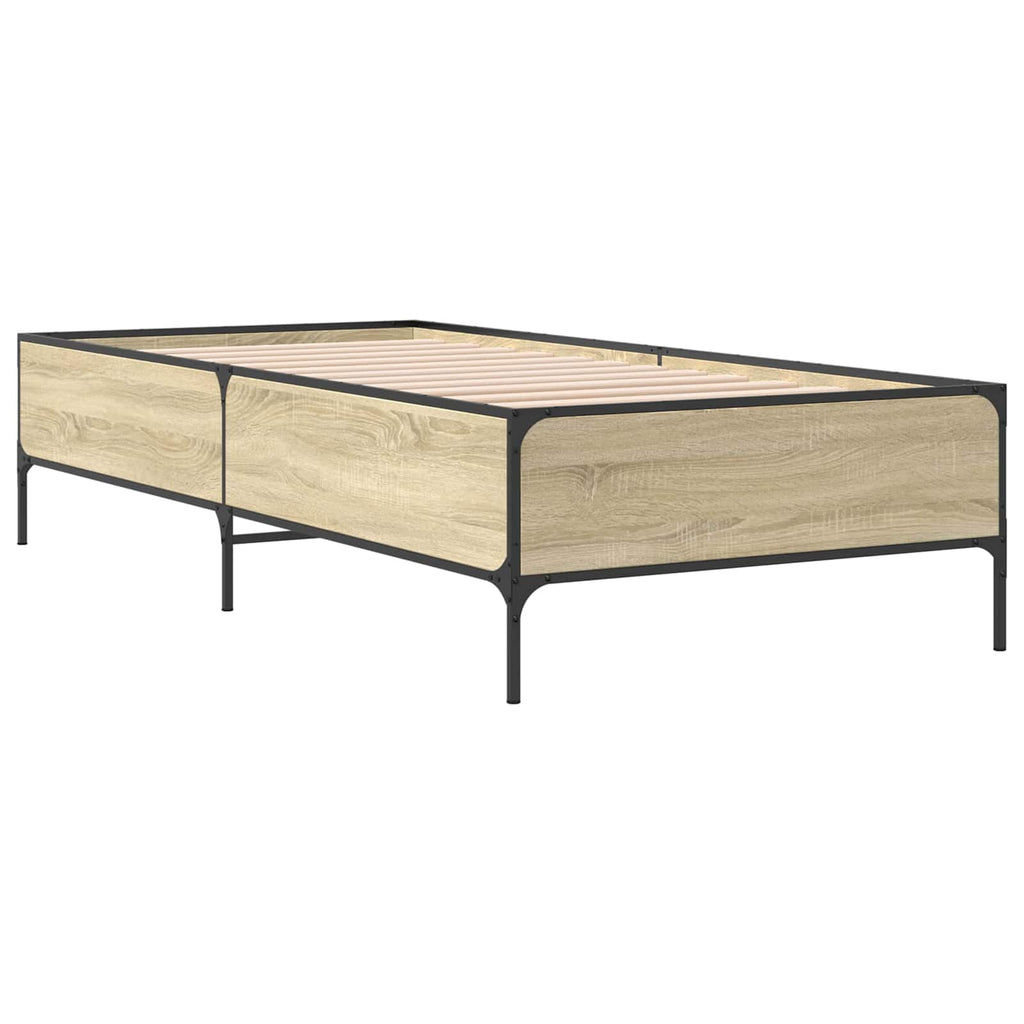 vidaXL Ramka łóżka dąb Sonoma 80 x 200 cm Drewno inżynieryjne