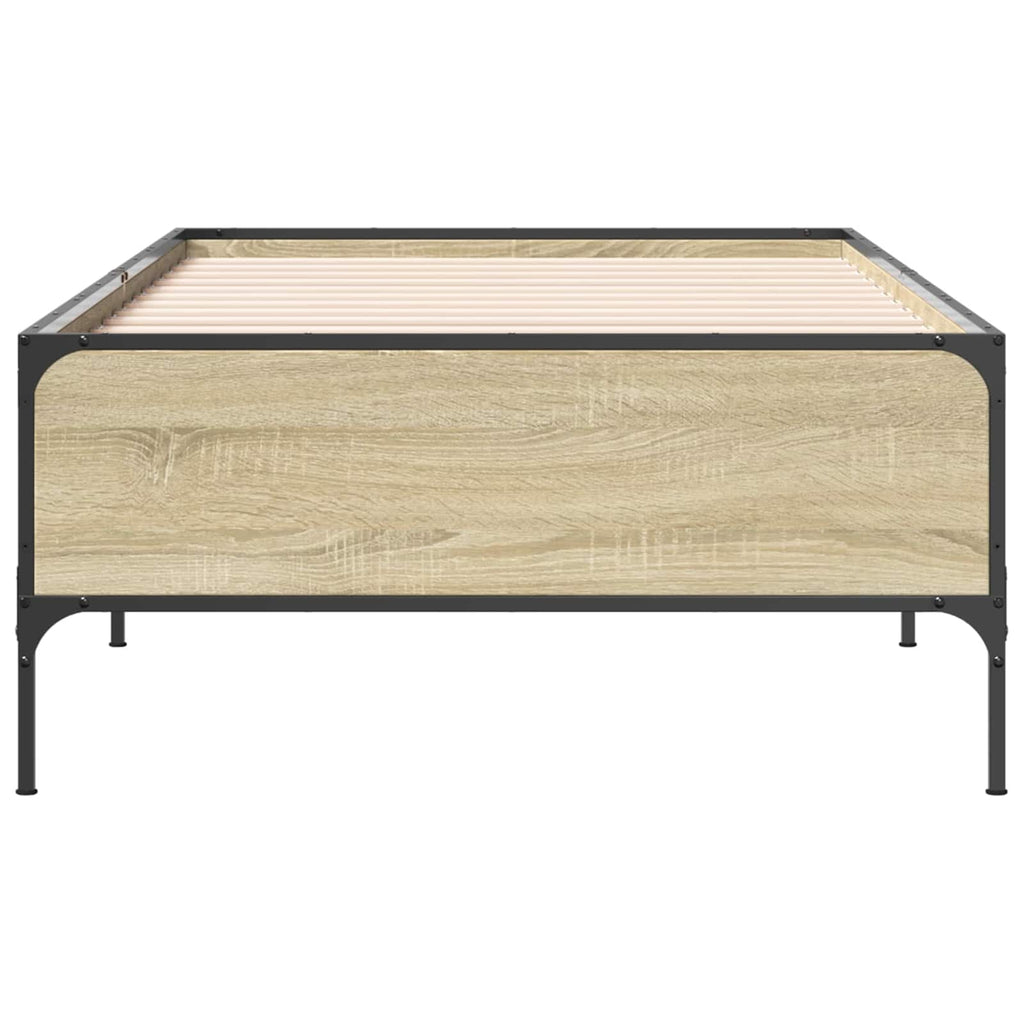 vidaXL Ramka łóżka dąb Sonoma 80 x 200 cm Drewno inżynieryjne