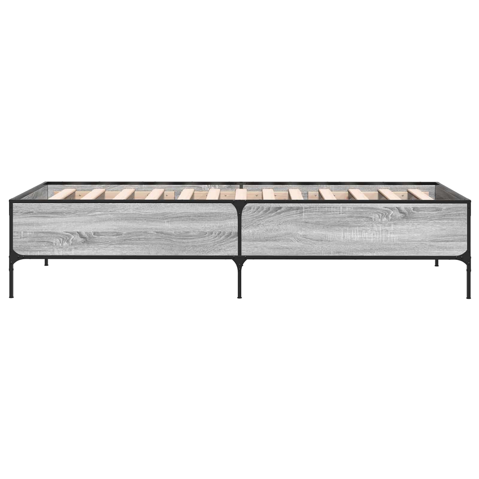 vidaXL Ramka łóżka Szary Sonoma 80 x 200 cm Drewno inżynieryjne