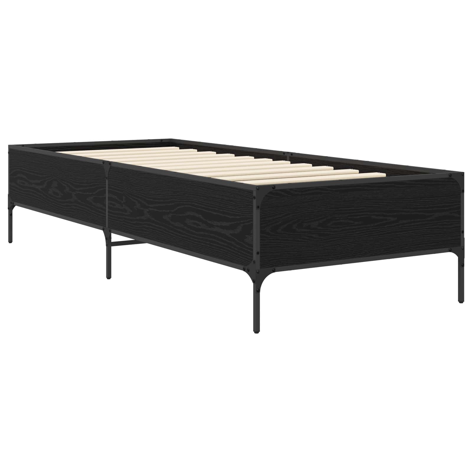 vidaXL Ramka łóżka Czarny dąb 80 x 200 cm Drewno inżynieryjne
