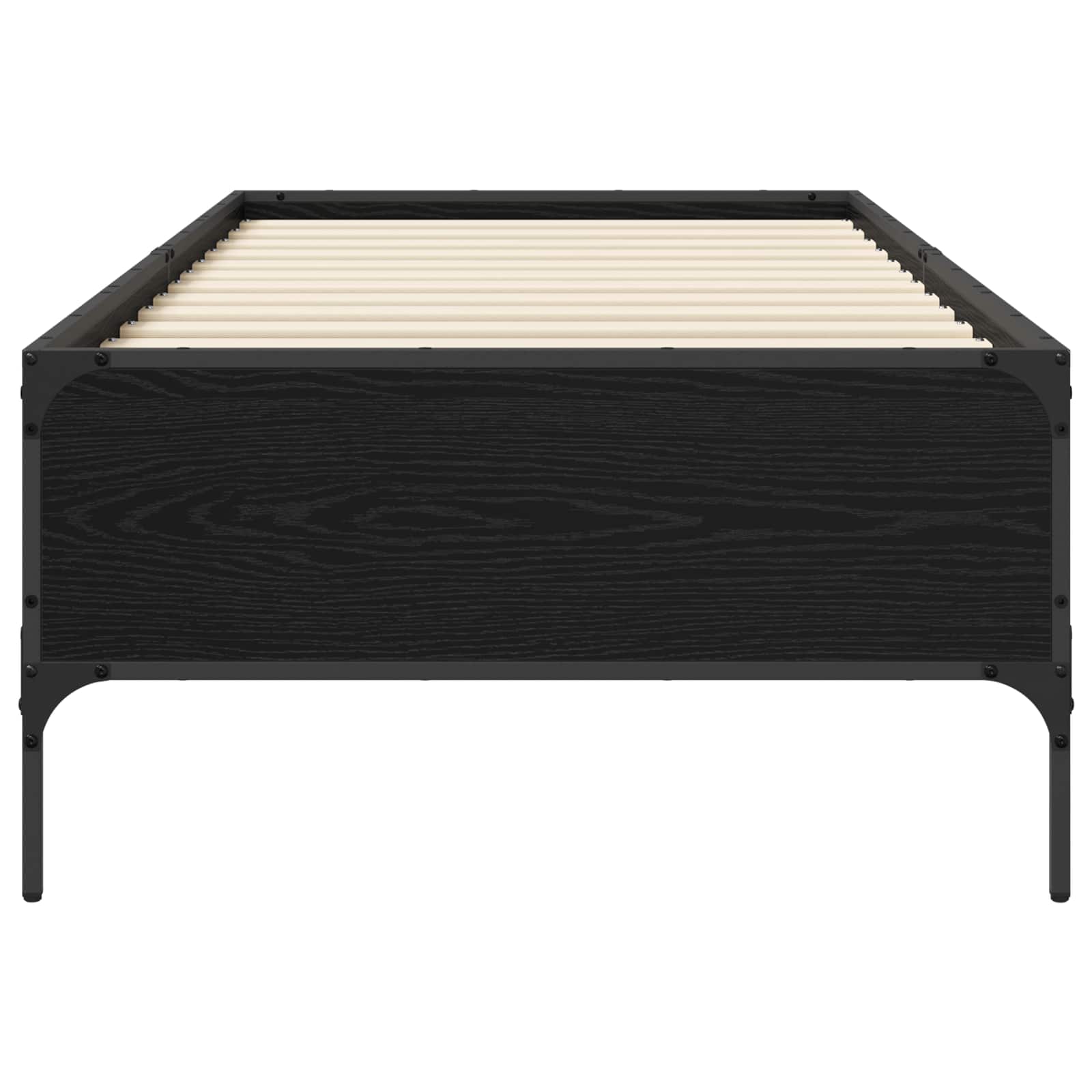 vidaXL Ramka łóżka Czarny dąb 80 x 200 cm Drewno inżynieryjne