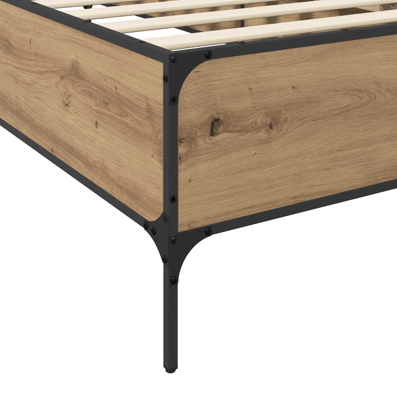 vidaXL Ramka łóżka Dąb artisian 80 x 200 cm Drewno inżynieryjne