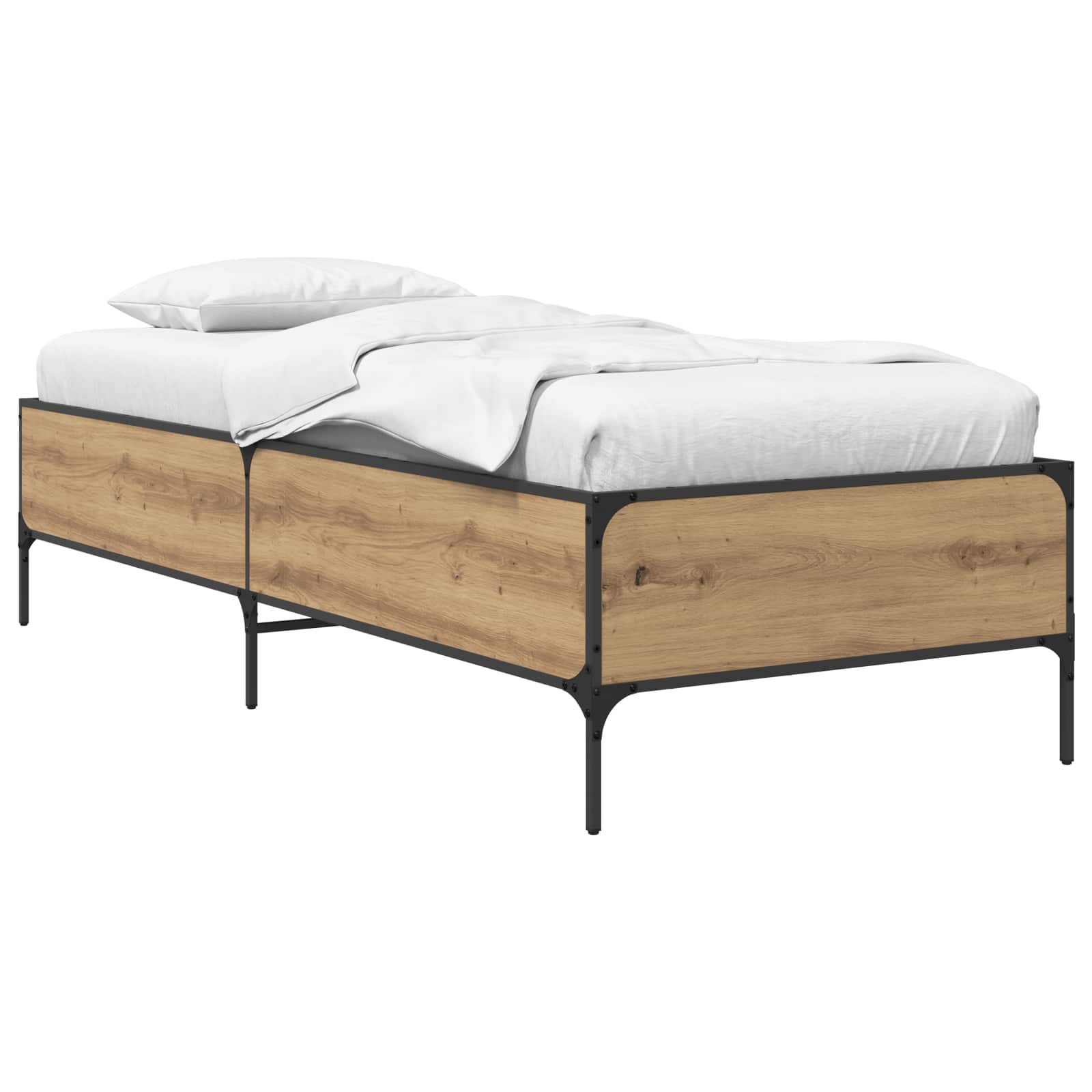 vidaXL Ramka łóżka Dąb artisian 80 x 200 cm Drewno inżynieryjne