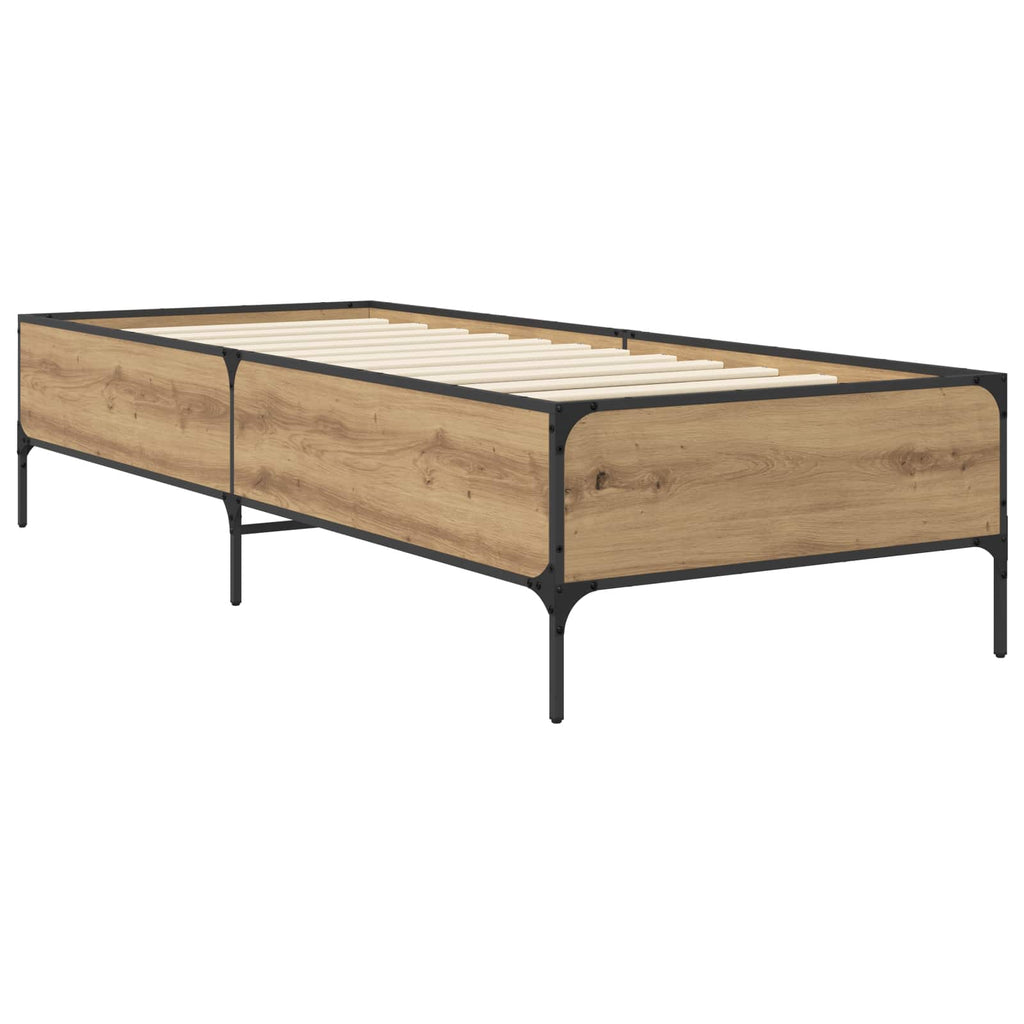 vidaXL Ramka łóżka Dąb artisian 80 x 200 cm Drewno inżynieryjne