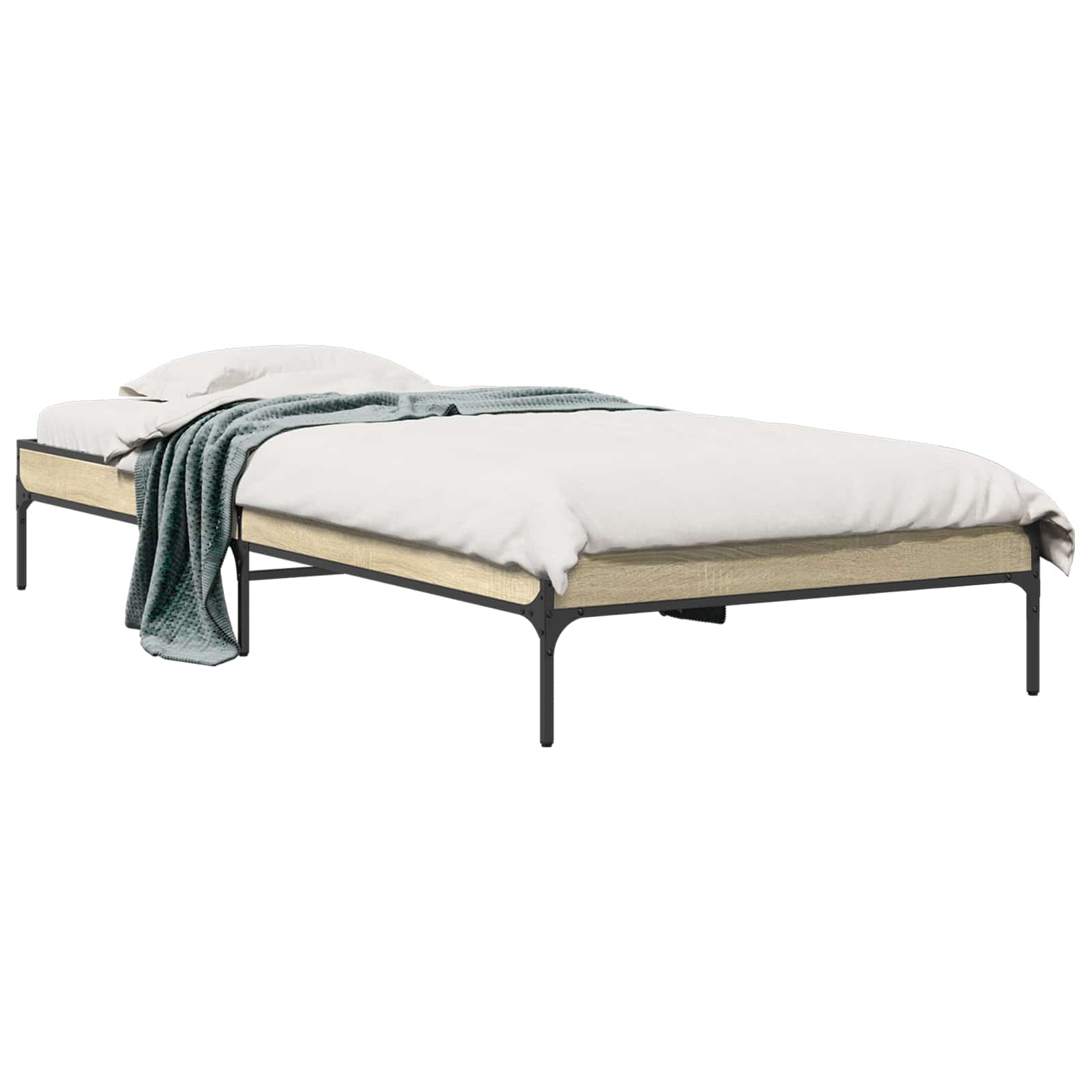 vidaXL Ramka łóżka dąb Sonoma 80 x 200 cm Drewno inżynieryjne