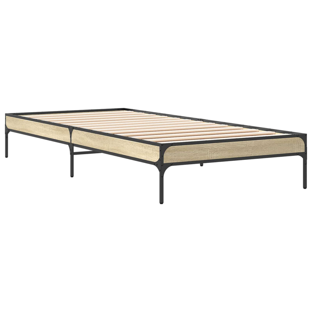 vidaXL Ramka łóżka dąb Sonoma 80 x 200 cm Drewno inżynieryjne