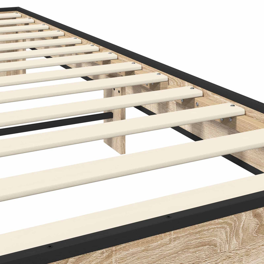 vidaXL Ramka łóżka dąb Sonoma 80 x 200 cm Drewno inżynieryjne