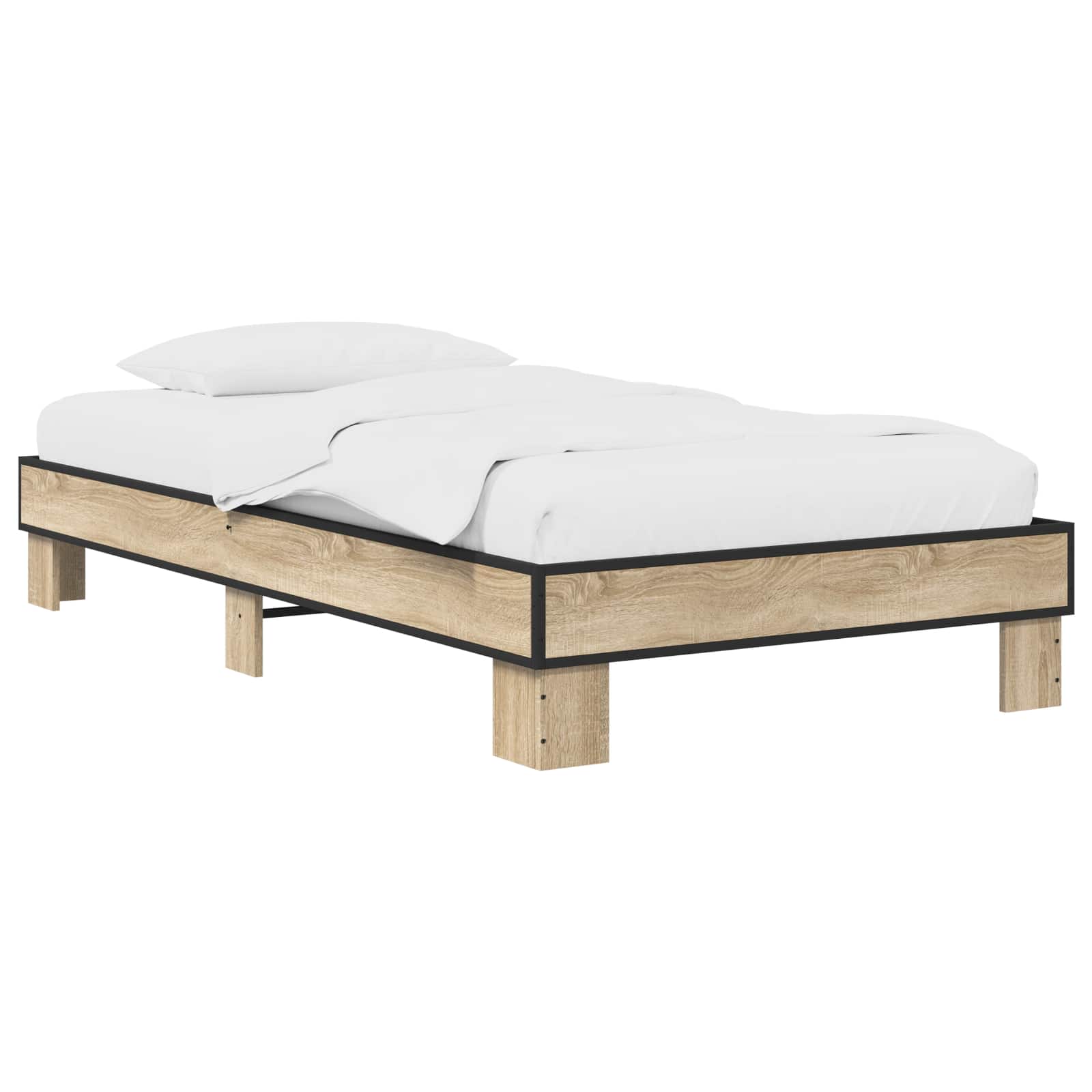 vidaXL Ramka łóżka dąb Sonoma 80 x 200 cm Drewno inżynieryjne