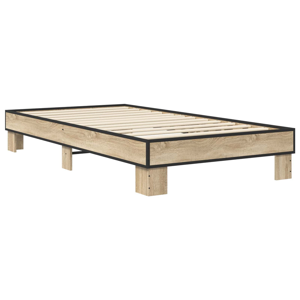 vidaXL Ramka łóżka dąb Sonoma 80 x 200 cm Drewno inżynieryjne
