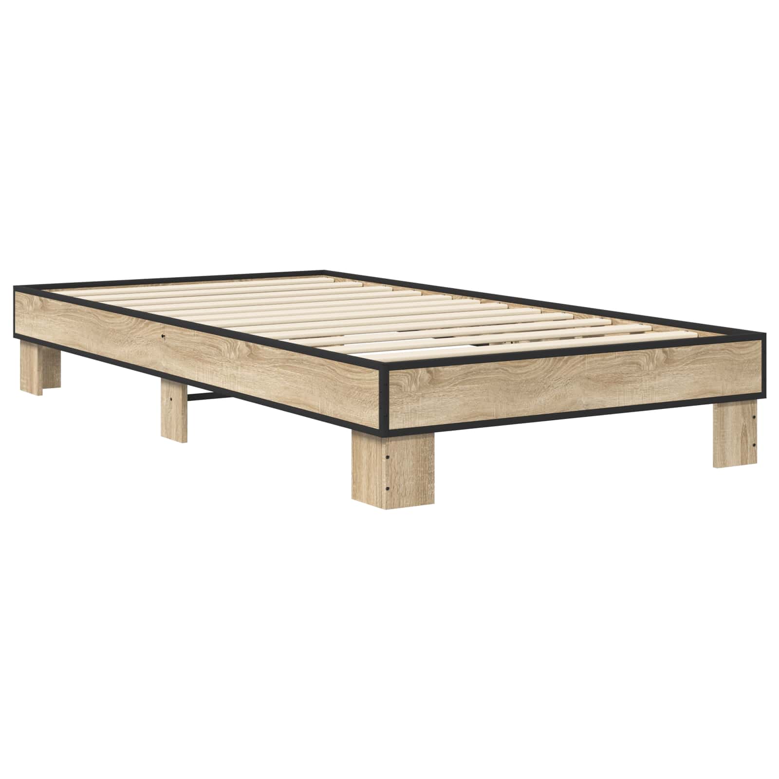 vidaXL Ramka łóżka dąb Sonoma 80 x 200 cm Drewno inżynieryjne