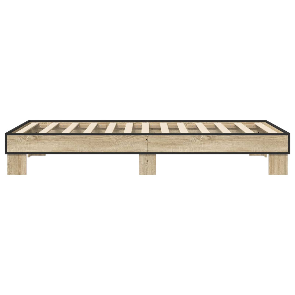 vidaXL Ramka łóżka dąb Sonoma 80 x 200 cm Drewno inżynieryjne
