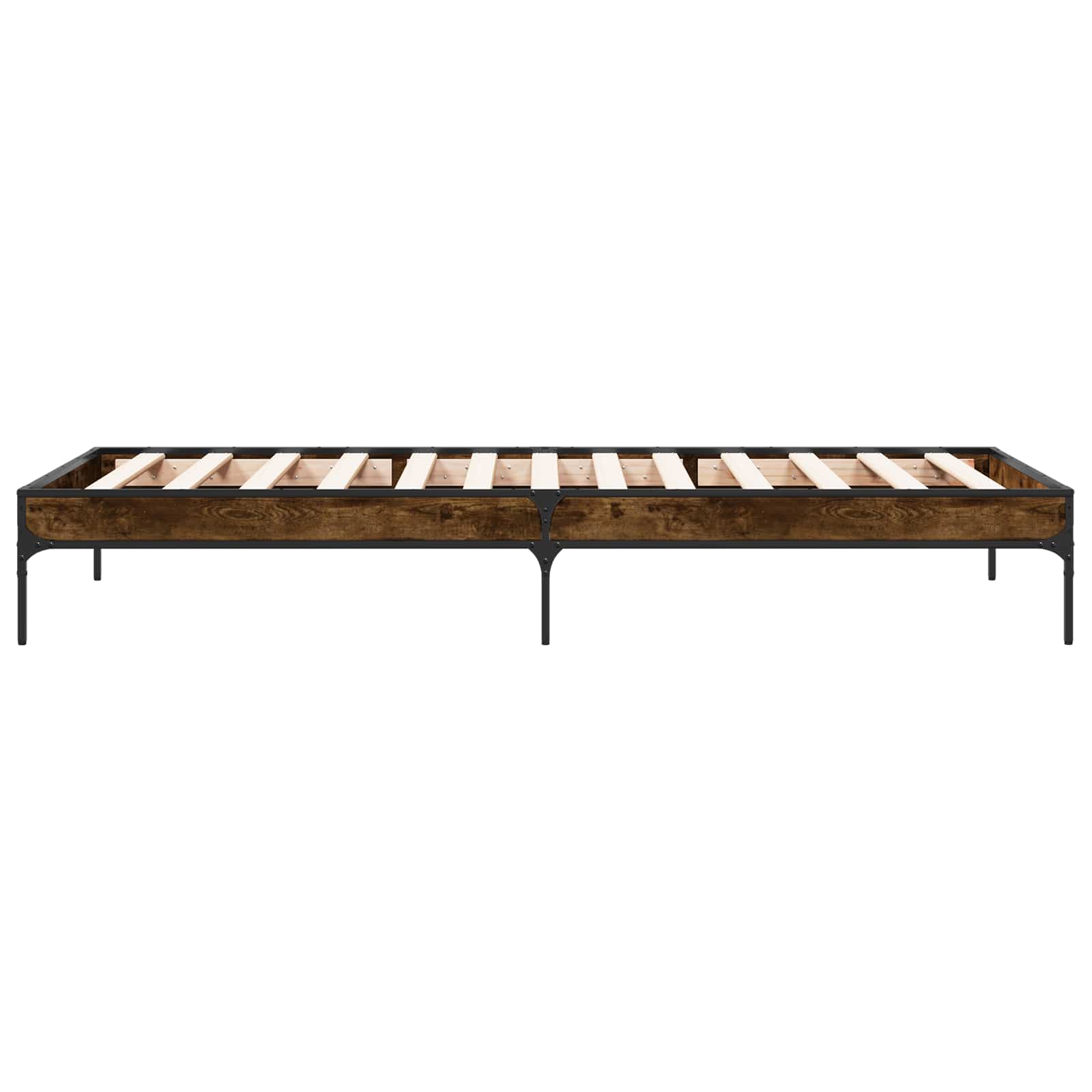 vidaXL Ramka łóżka Dąb dymny 80 x 200 cm Drewno inżynieryjne