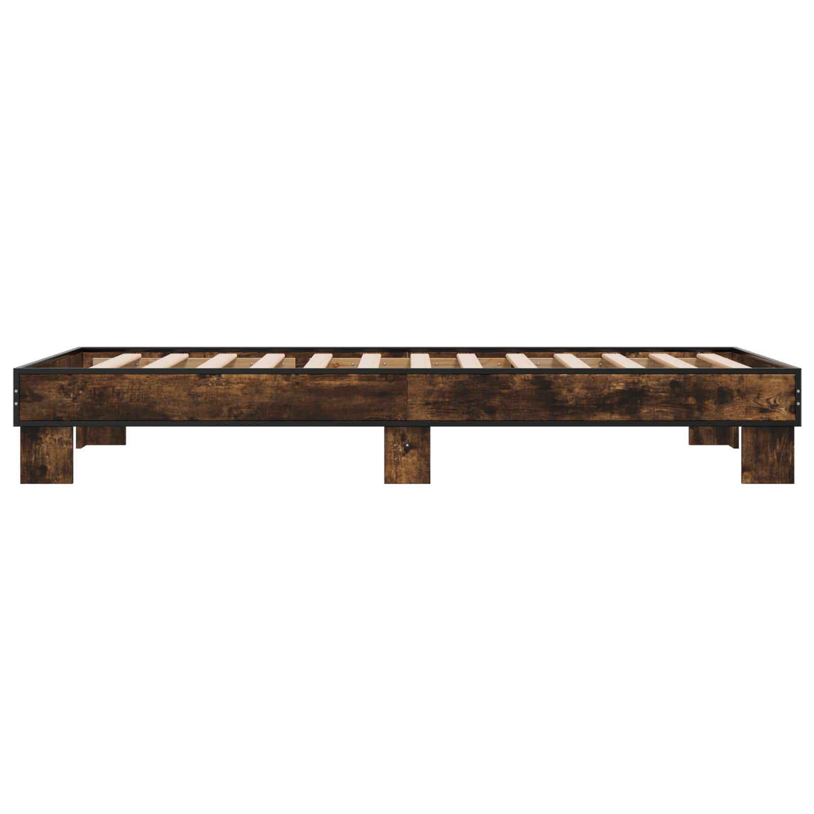 vidaXL Ramka łóżka Dąb wędzony 80 x 200 cm Drewno inżynieryjne