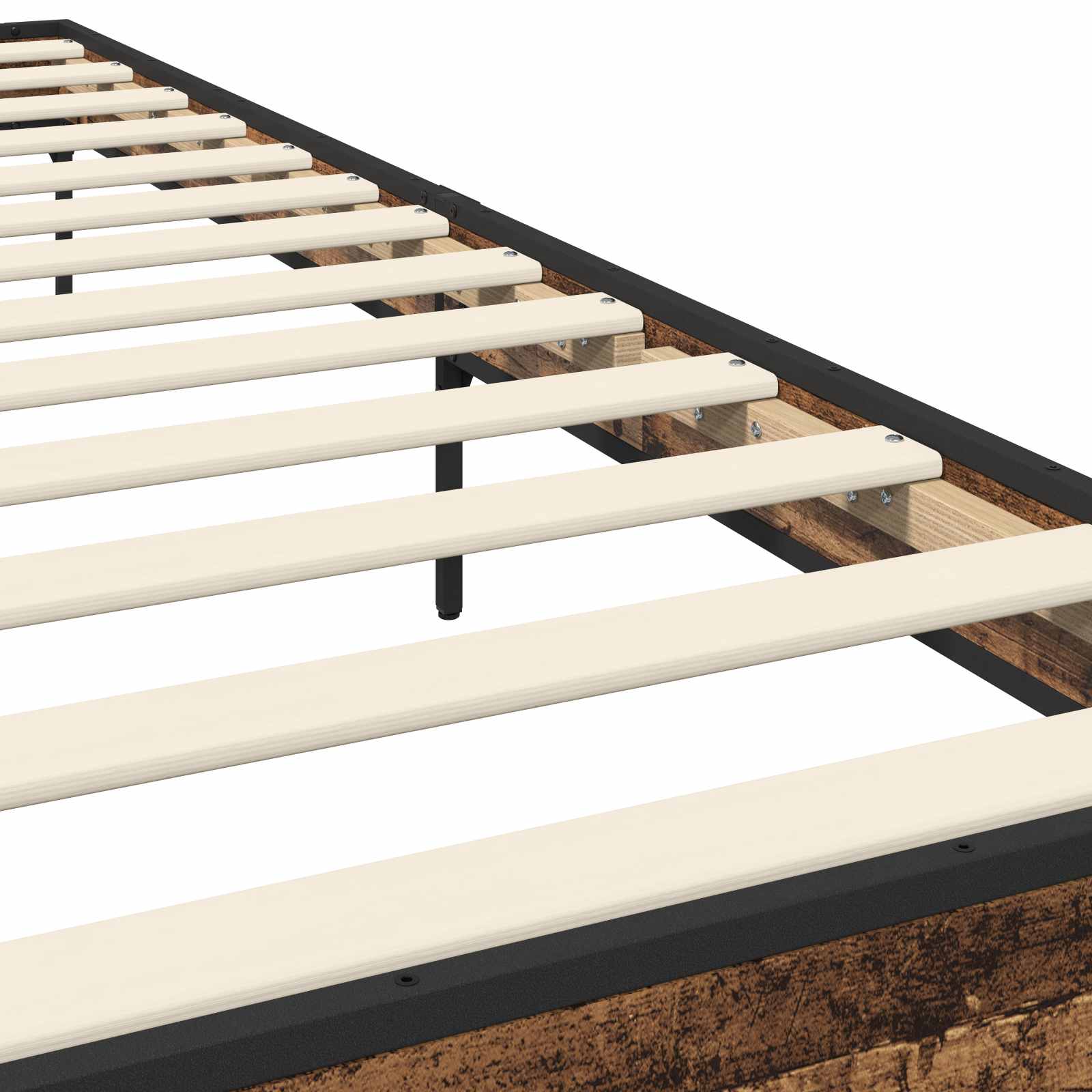 vidaXL Ramka łóżka Stare drewno 80 x 200 cm Drewno inżynieryjne